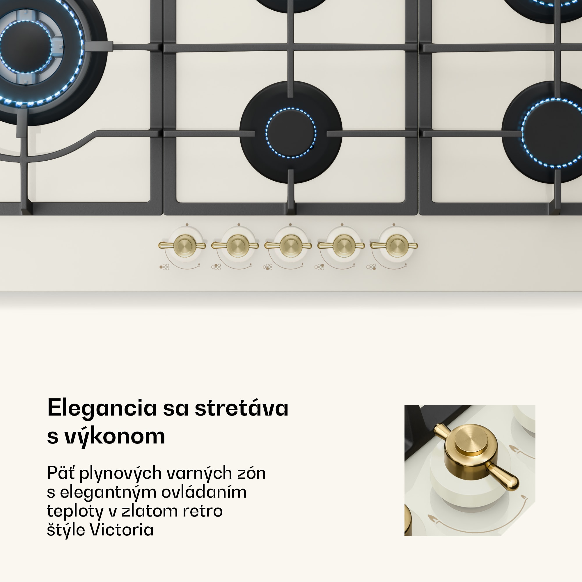 Klarstein Victoria Chef Edition, plynová varná doska, 5 zón – Obrázok 3
