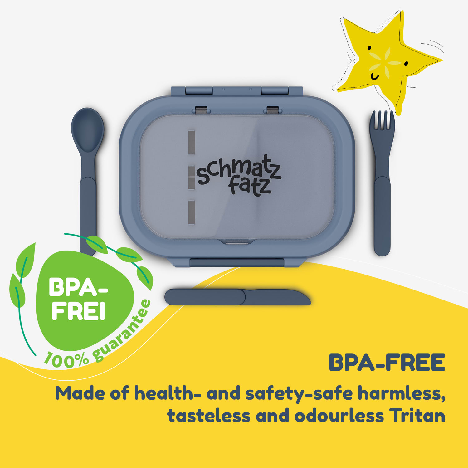 Klarstein Bunko plastový desiatový box s 3 priehradkami – Obrázok 2