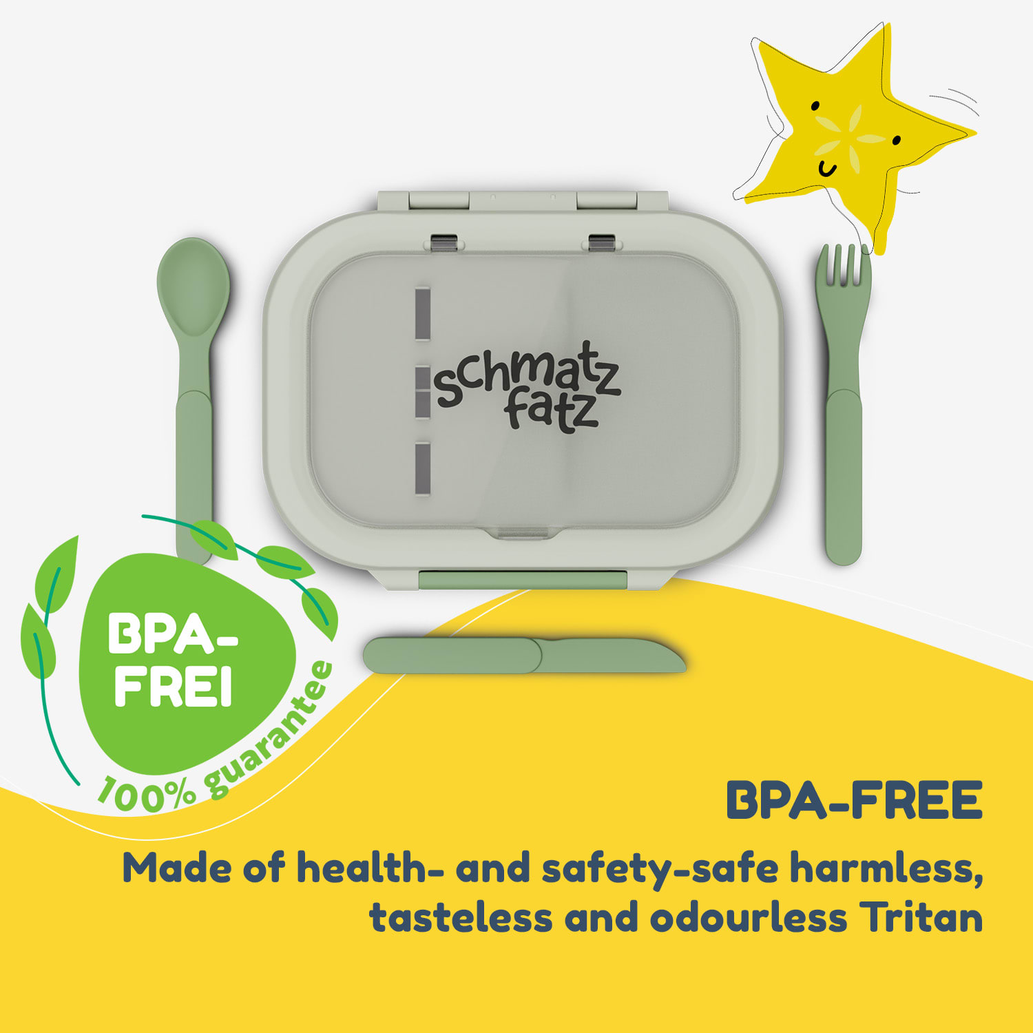 Klarstein Bunko plastový desiatový box s 3 priehradkami – Obrázok 2