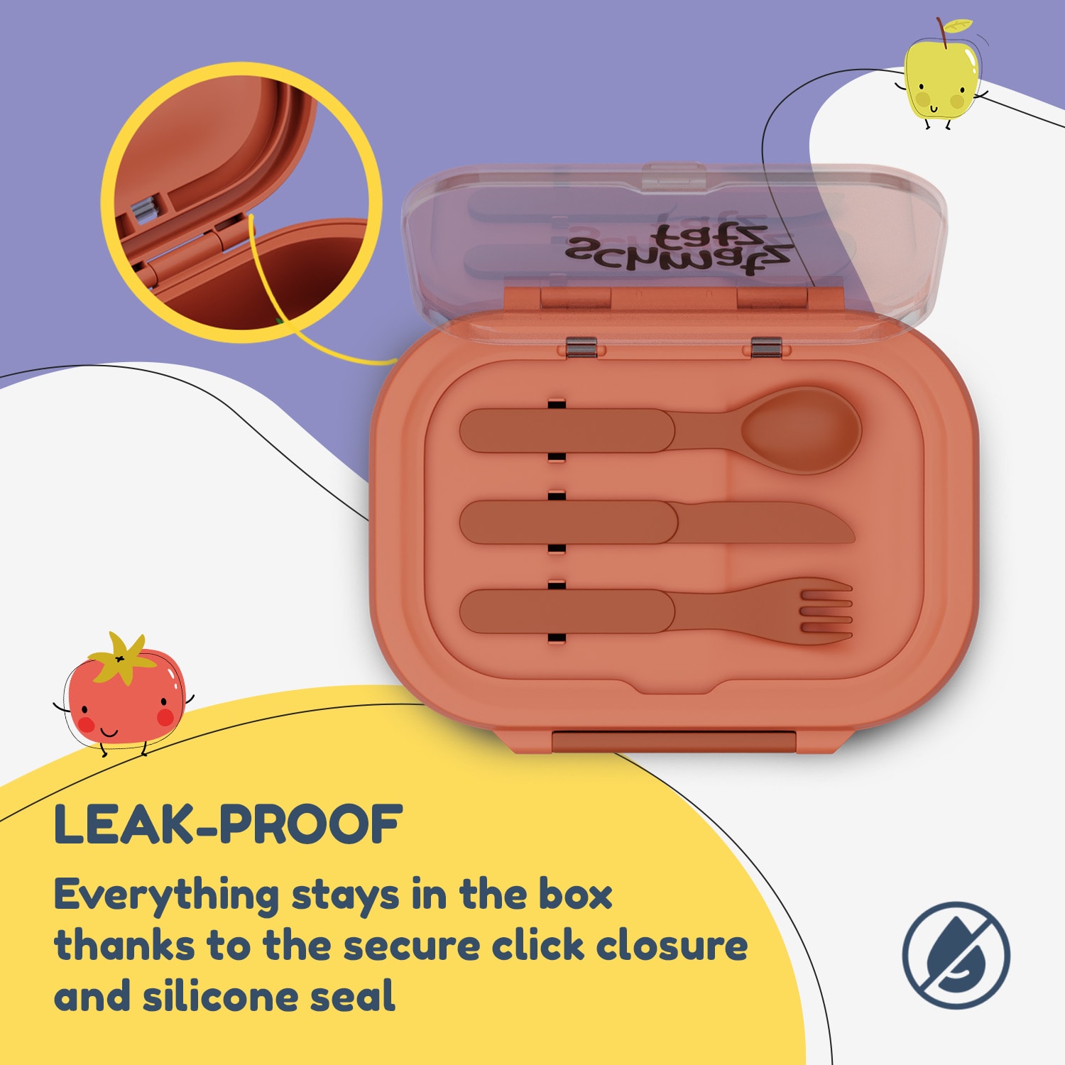 Klarstein Bunko plastový desiatový box s 3 priehradkami – Obrázok 3