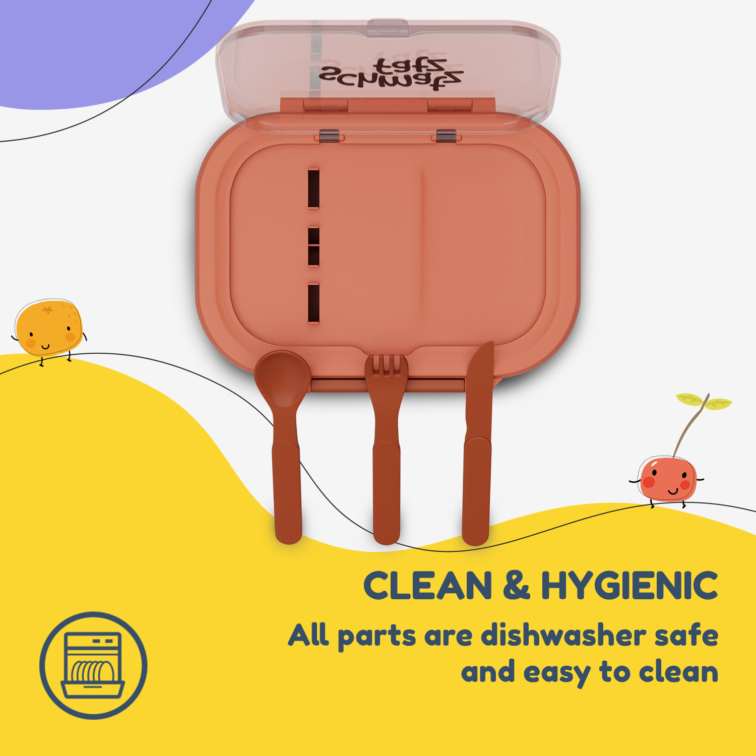 Klarstein Bunko plastový desiatový box s 3 priehradkami – Obrázok 5