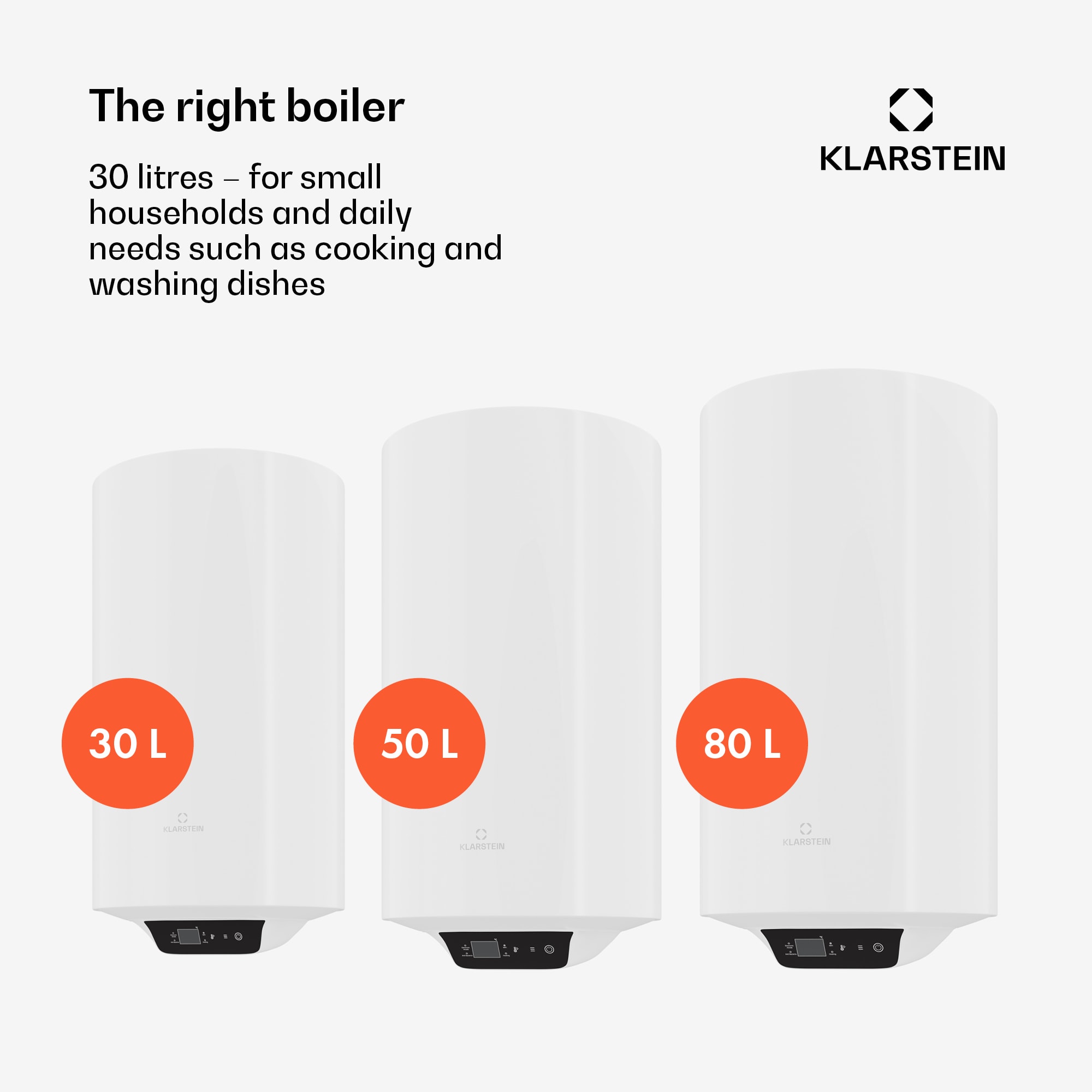 Klarstein ENDURAHEAT SMART 30, bojler, 30 litrov – Obrázok 5