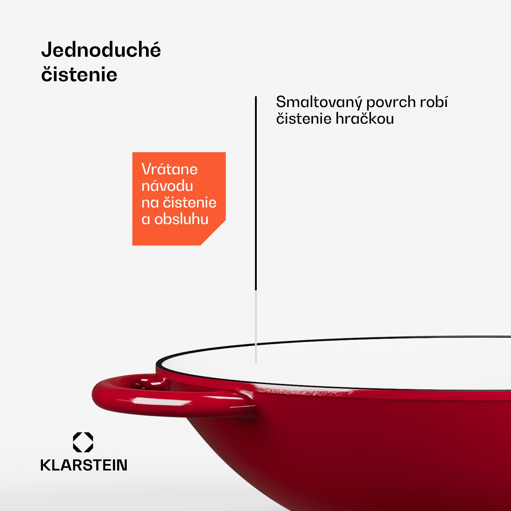 Wok Klarstein Jersey - červený – Obrázok 3