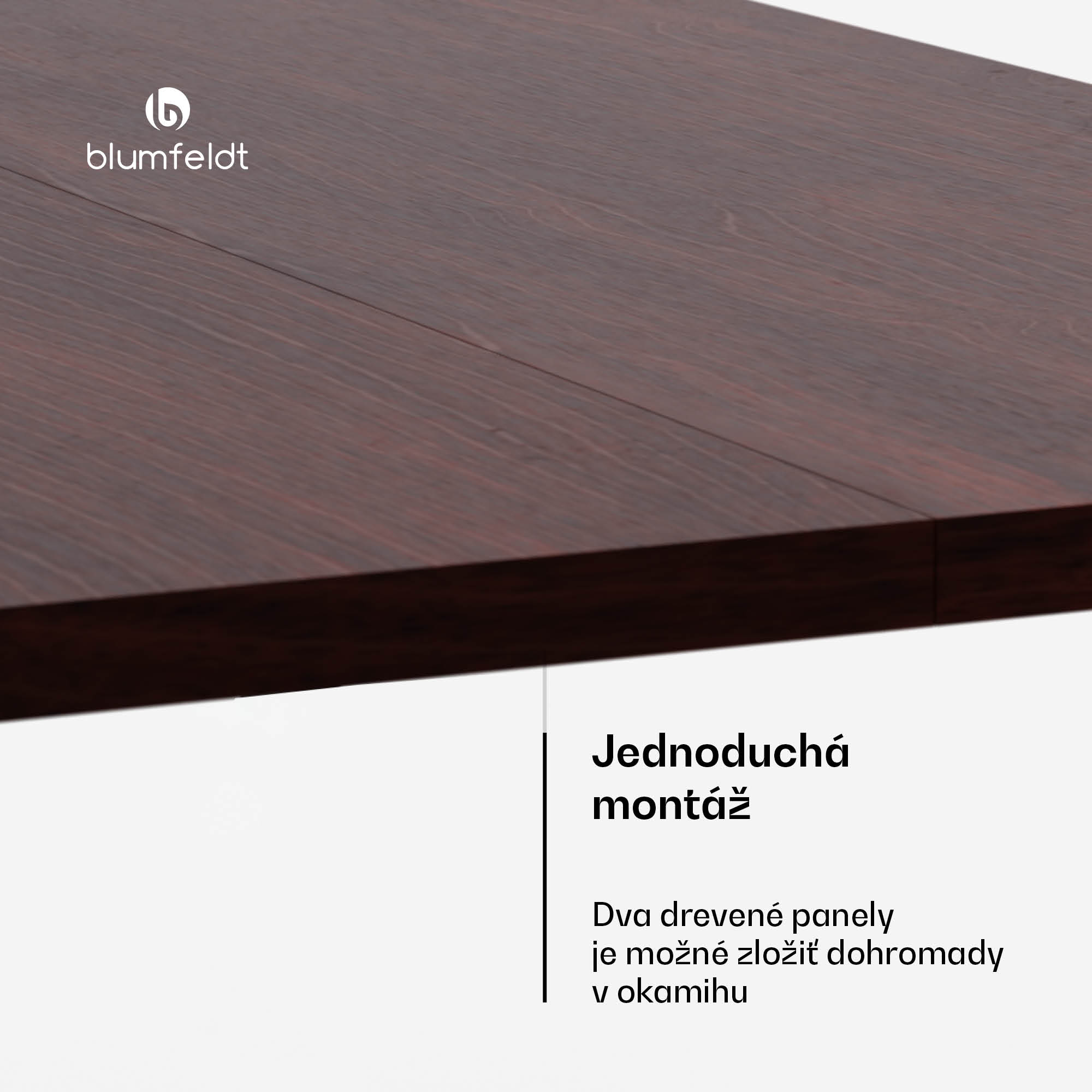 Blumfeldt Bearsdon stolová doska 140 x 80 cm pre kuchyňu a jedáleň, Robustná lamelová drevotrieska – Obrázok 4