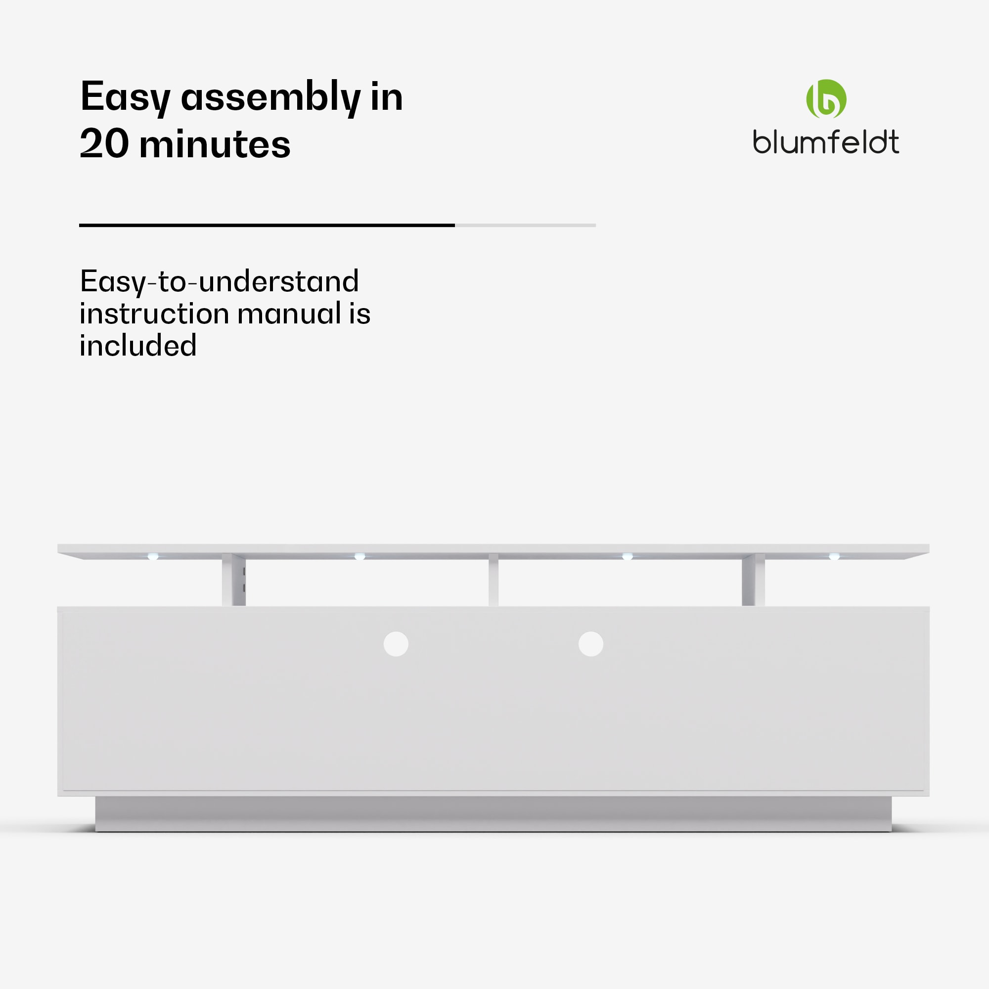Blumfeldt Perth Lowboard, TV skrinka, 150 x 35 x 50 cm, LED – Obrázok 4