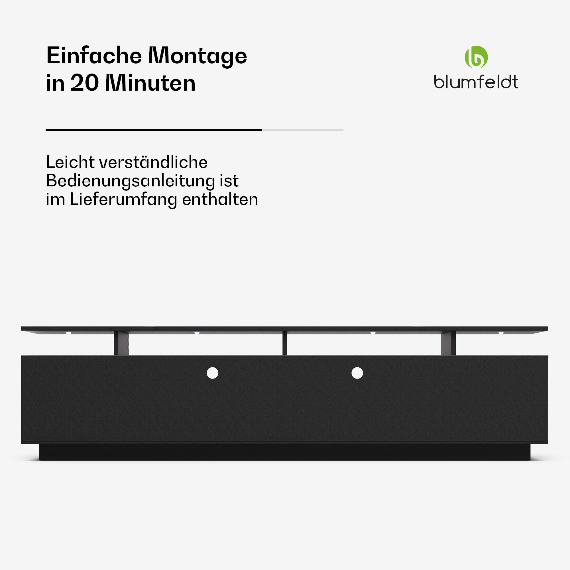 Blumfeldt Perth Lowboard TV skrinka, 195 x 44 x 50 cm, LED – Obrázok 4