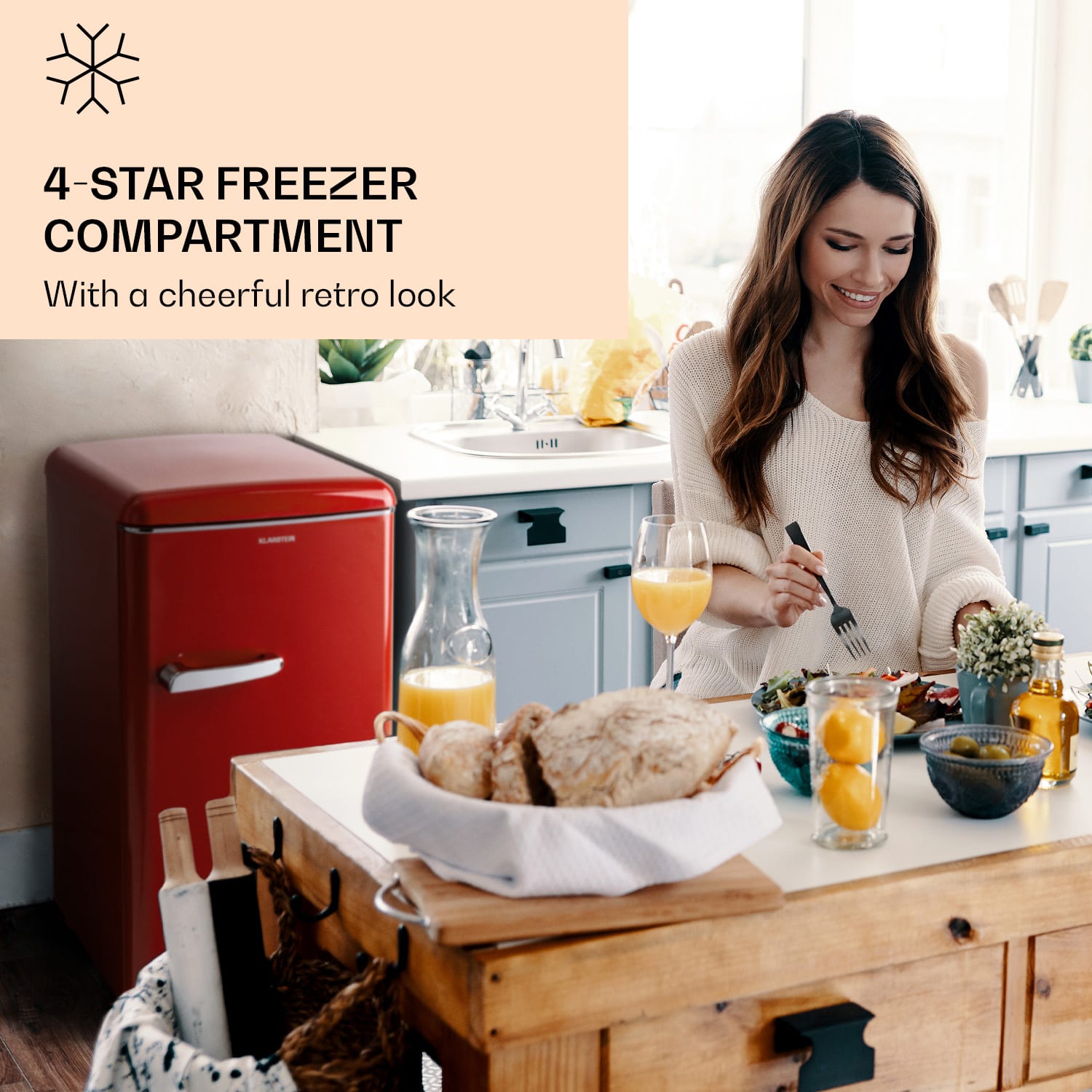 Klarstein Laika 60L, mraznička, 60 l, 3 zásuvky, teplota: -18 až 0 °C