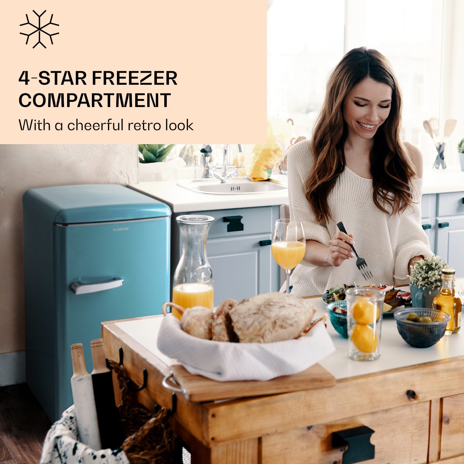 Klarstein Laika 60L, mraznička, 60 l, 3 zásuvky, teplota: -18 až 0 °C