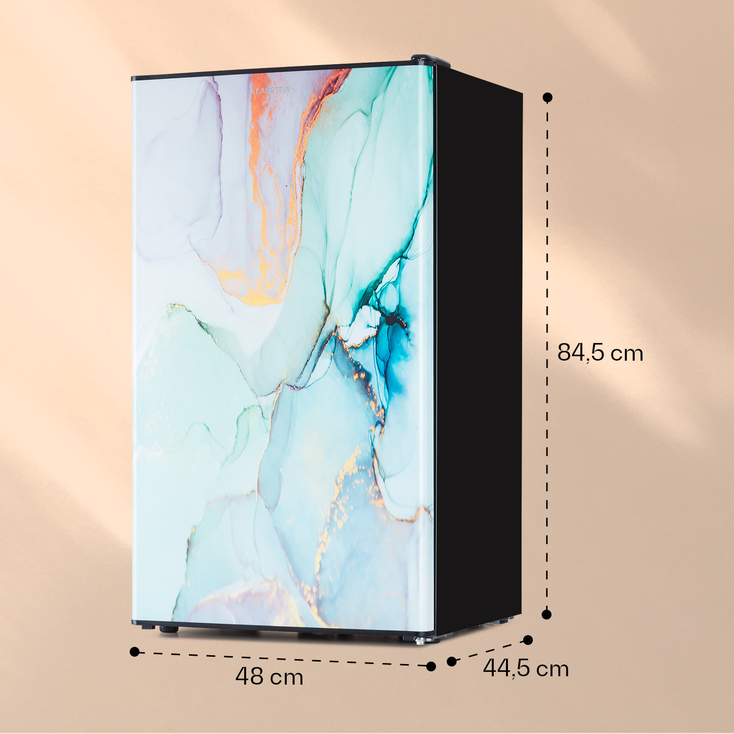 Klarstein CoolArt 79L, kombinovaná chladnička s mrazničkou, EEK E, mraziaci priestor 9 l, dizajnové dvere – Obrázok 5