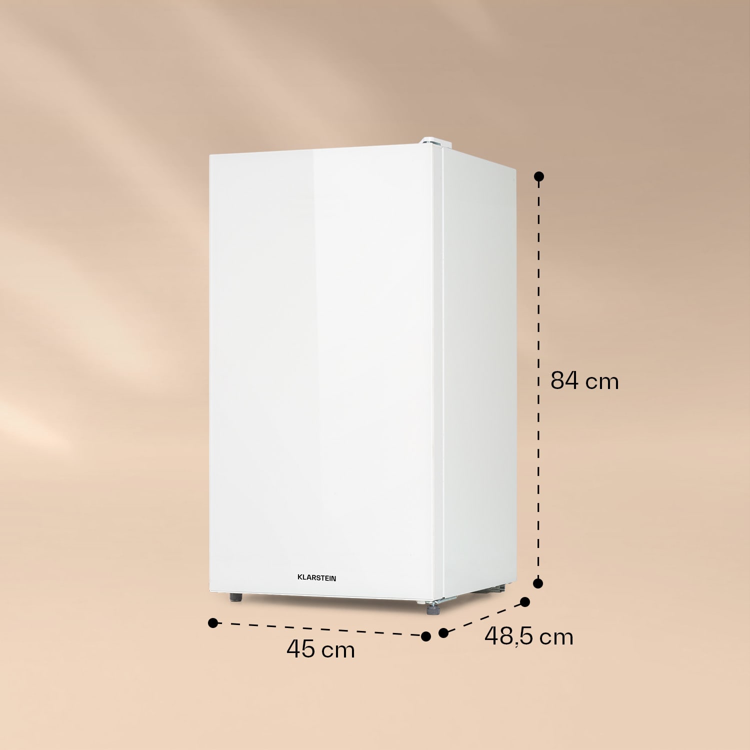 Klarstein Luminance Frost, chladnička, 91 l, energet. trieda F, priečinok na zeleninu, 2 sklenené police, biela – Obrázok 5