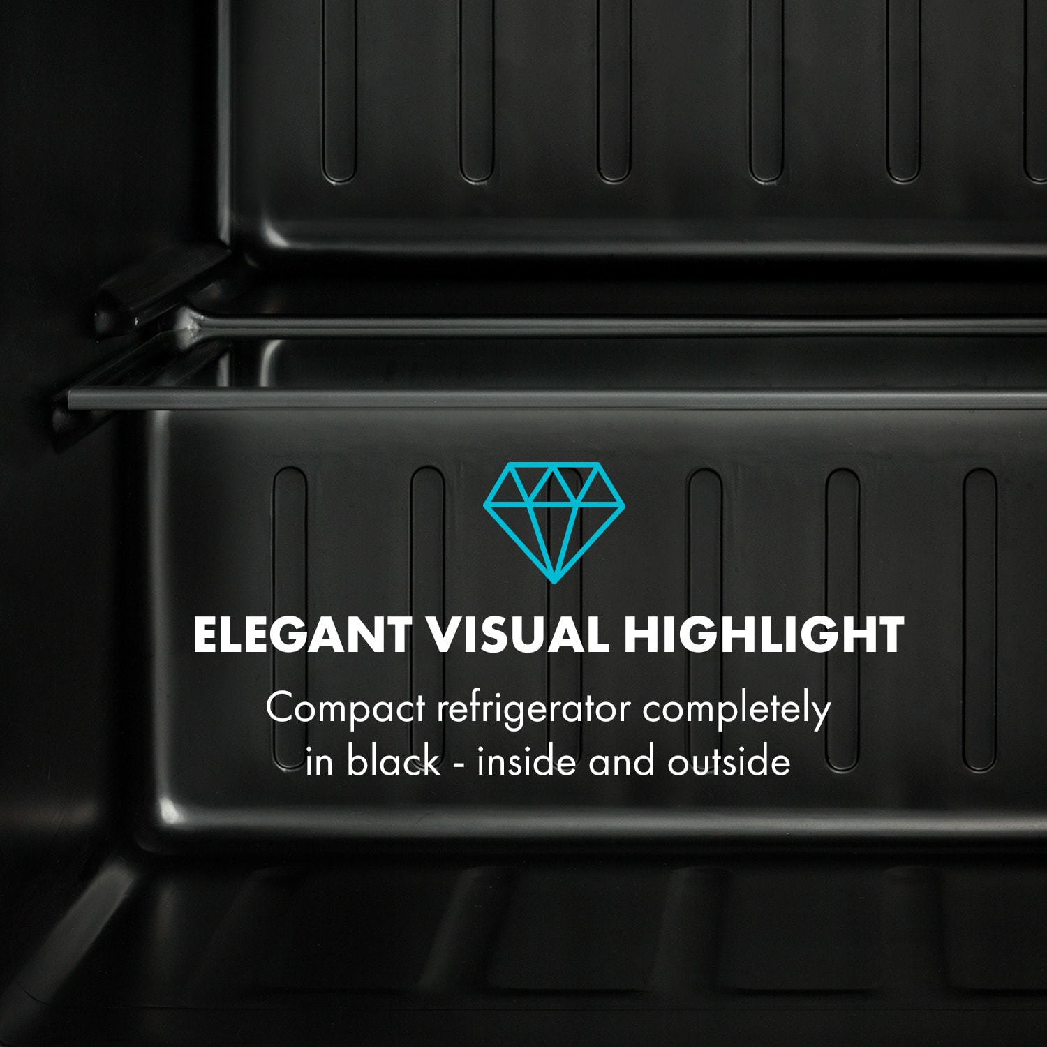 Klarstein Obsidian, chladnička, 46 l, priehradka na zeleninu – Obrázok 2