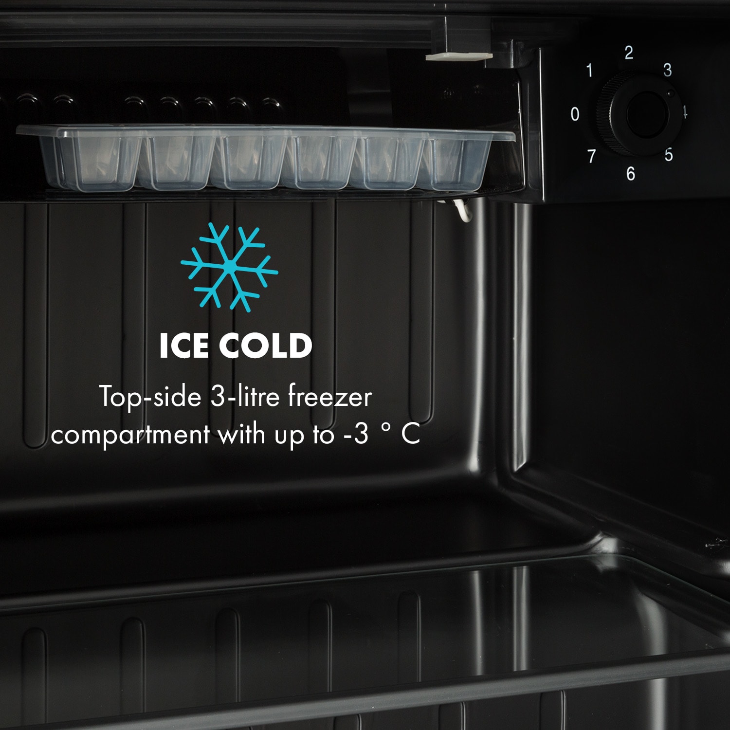 Klarstein Obsidian, chladnička, 46 l, priehradka na zeleninu – Obrázok 5