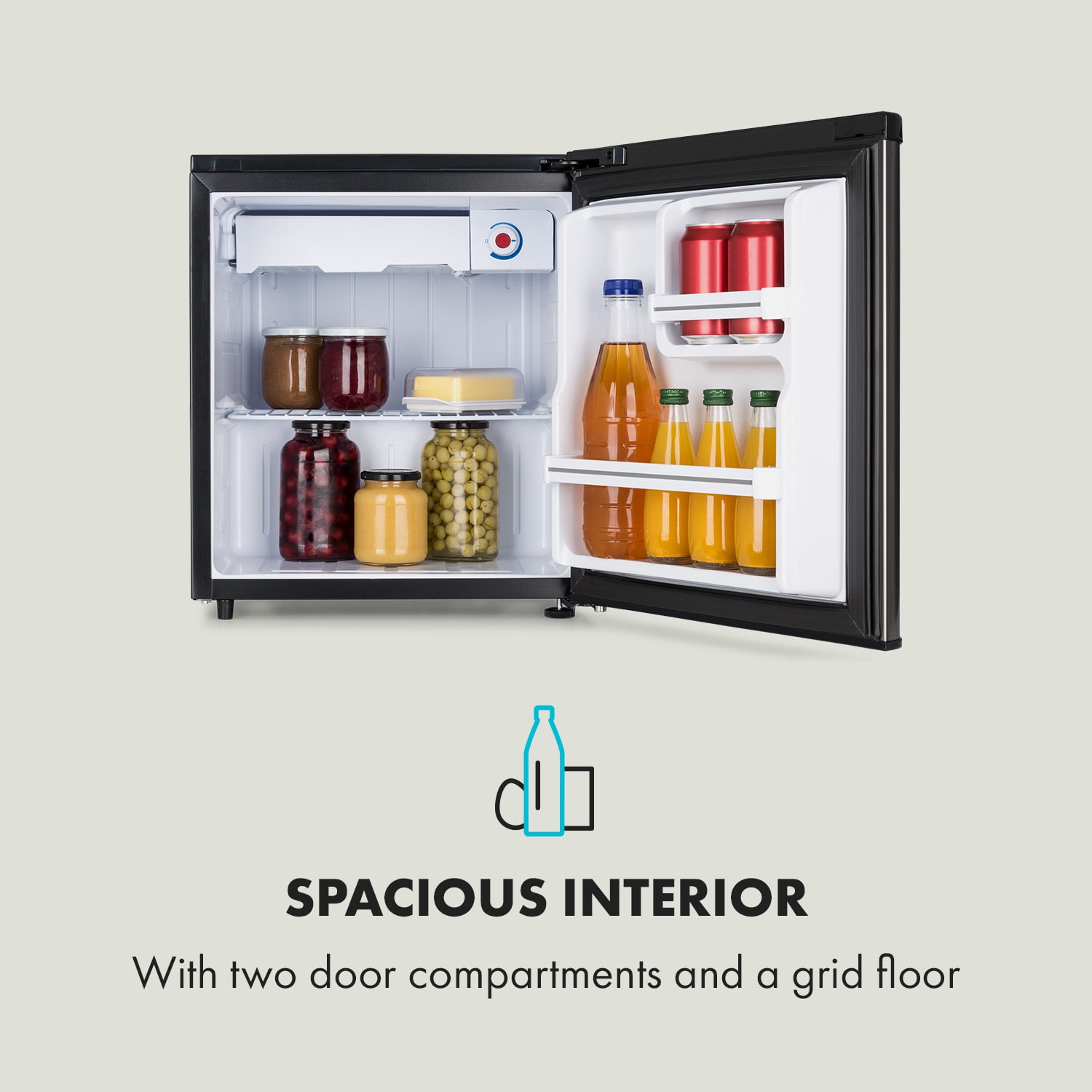 Klarstein Yummy, chladnička s mraziacim priestorom, 45 l, 42 dB – Obrázok 5