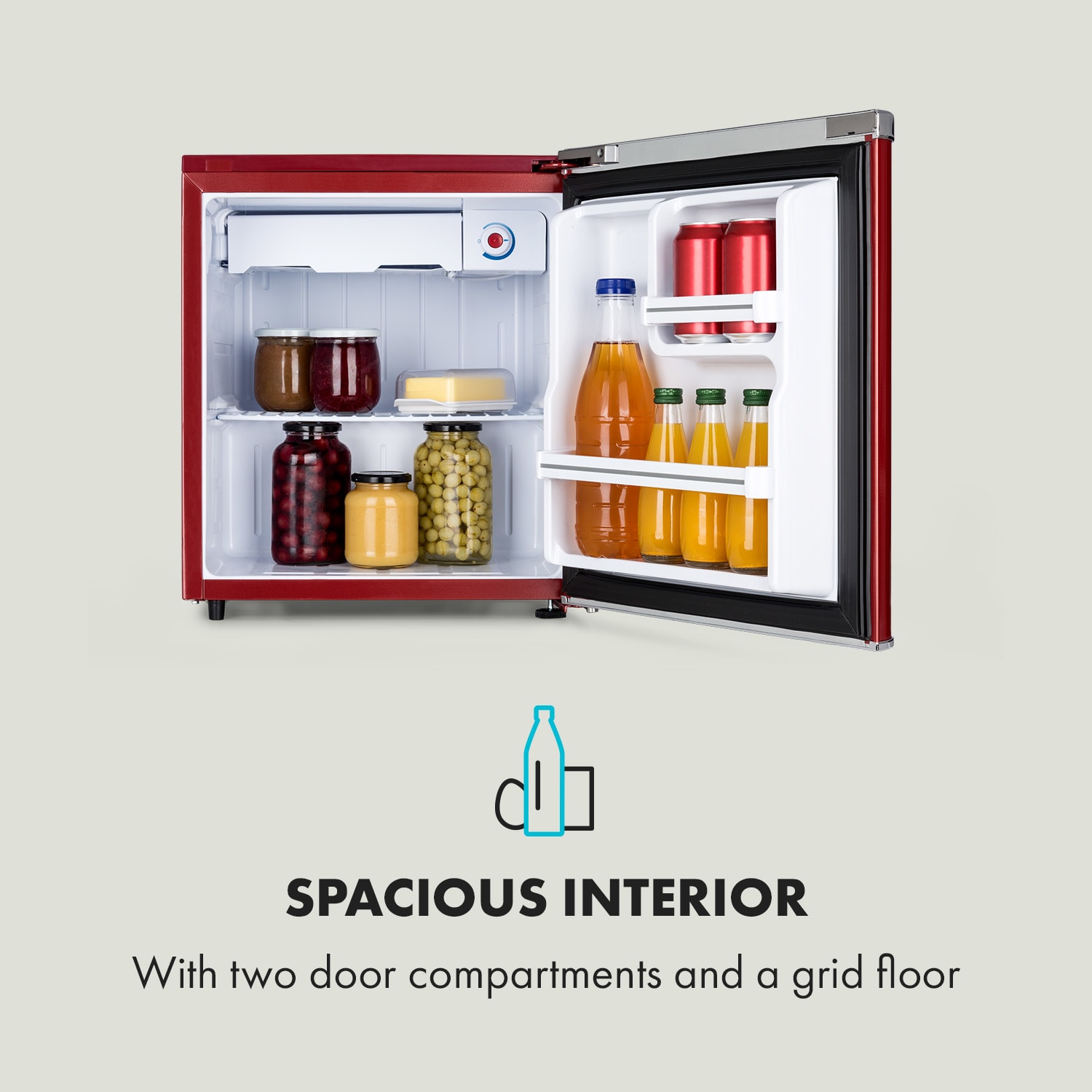 Klarstein Yummy, chladnička s mraziacim priestorom, 45 l, 42 dB – Obrázok 5