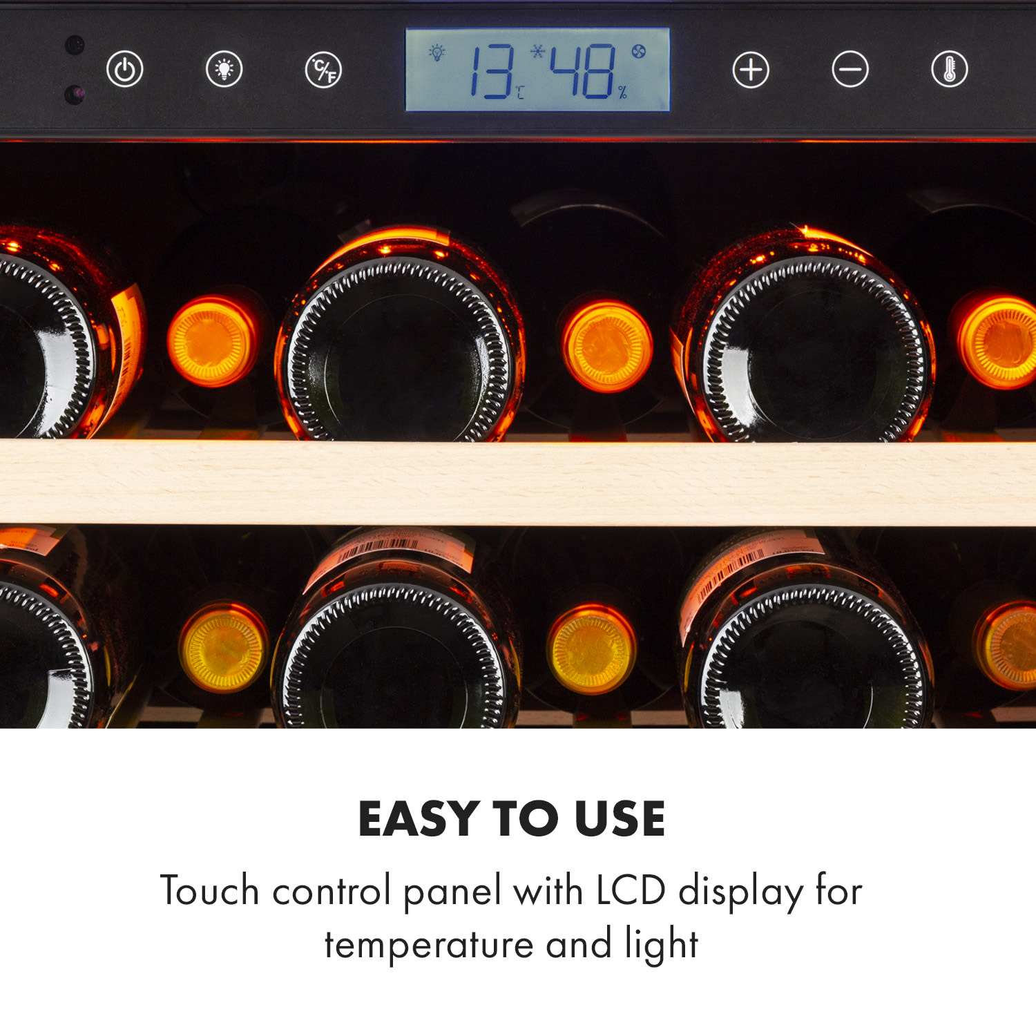 Klarstein Vinovilla Onyx Grande, veľkoobjemová vinotéka, 433 l, 165 fliaš, čierna – Obrázok 3
