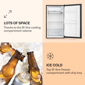 Klarstein Spitzbergen Uni, kombinovaná chladnička, 91 l, energet. trieda F, čierna