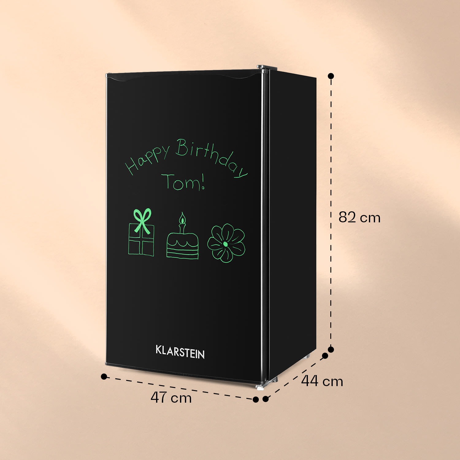 Klarstein Spitzbergen Uni, kombinovaná chladnička, 91 l, energet. trieda F, čierna – Obrázok 2