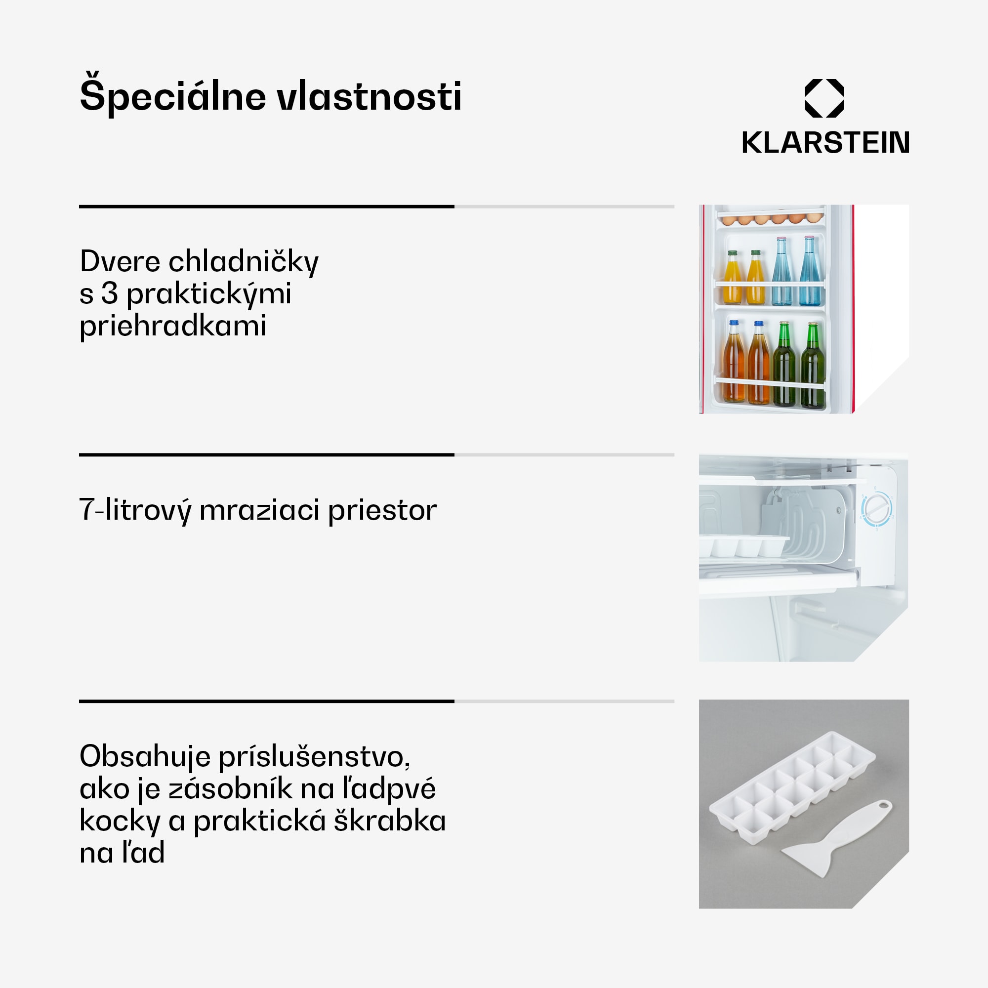 Klarstein Beercracker 91L chladnička 91 l mraznička 7 l – Obrázok 5