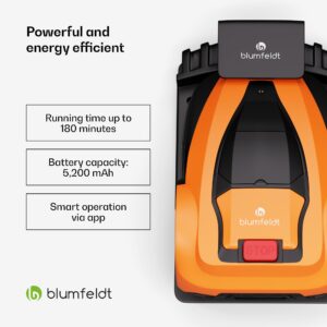 Blumfeldt Garden Hero, inteligentná robotická kosačka pre trávnik s rozlohou až 1400 m², doba prevádzky 3 hodiny, senzor proti kolízii