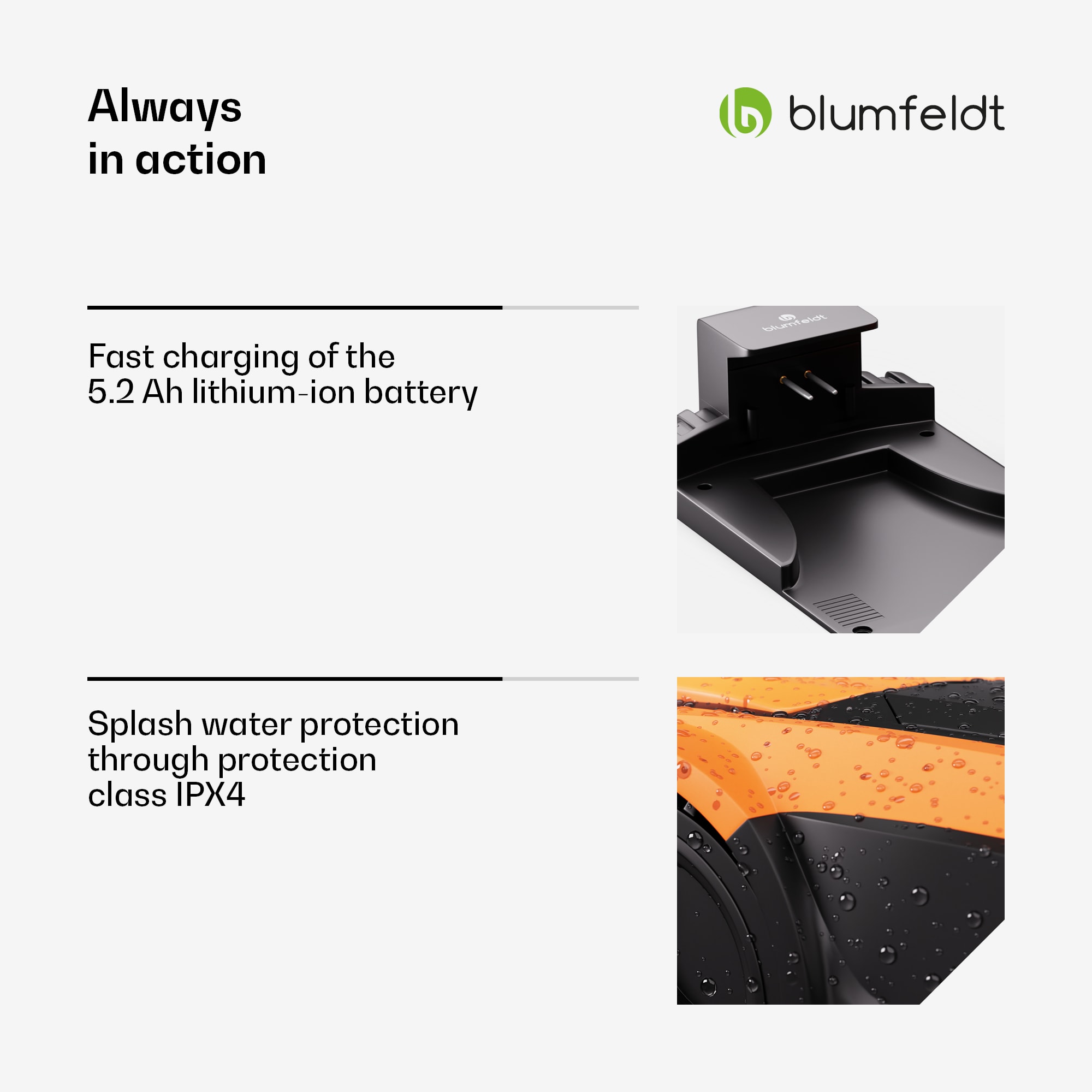 Blumfeldt Garden Hero, inteligentná robotická kosačka pre trávnik s rozlohou až 1400 m², doba prevádzky 3 hodiny, senzor proti kolízii – Obrázok 4