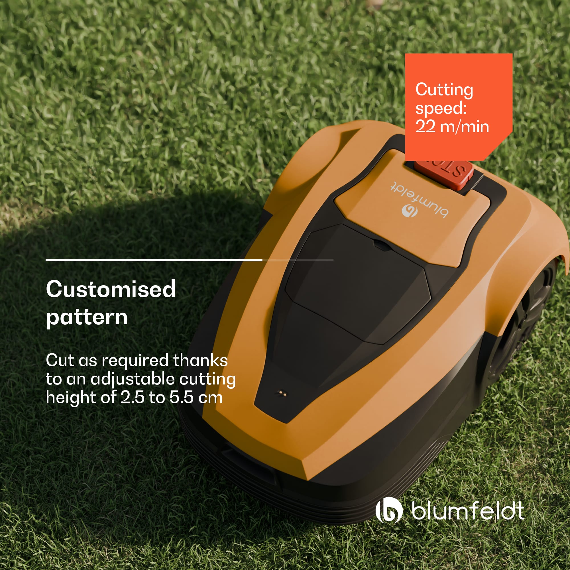 Blumfeldt Garden Hero, inteligentná robotická kosačka pre trávnik s rozlohou až 1400 m², doba prevádzky 3 hodiny, senzor proti kolízii – Obrázok 5
