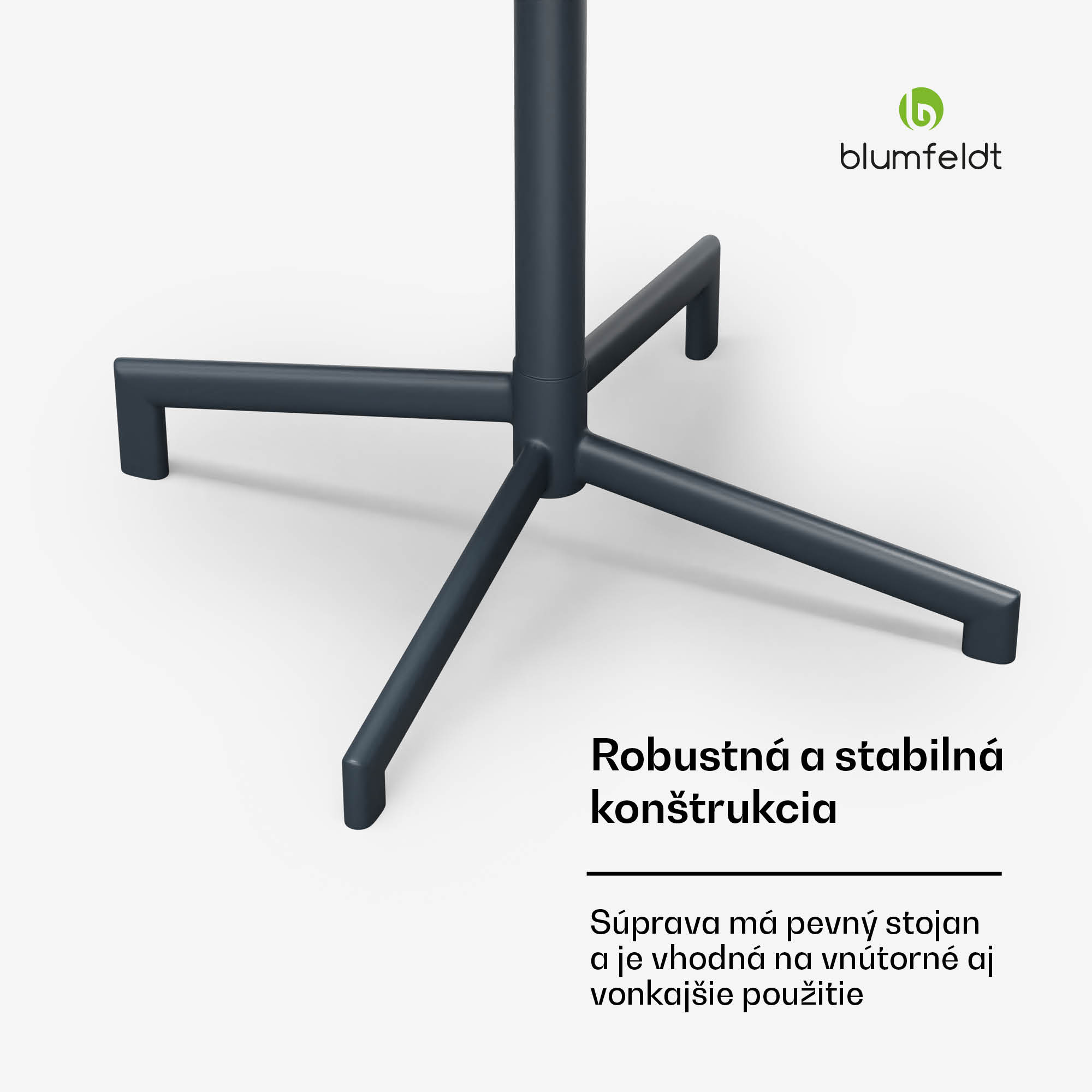 Blumfeldt UrbanEdge bistro stôl, barový stôl, 60 cm, skladací, prášková farba, odolný voči poveternostným vplyvom – Obrázok 3