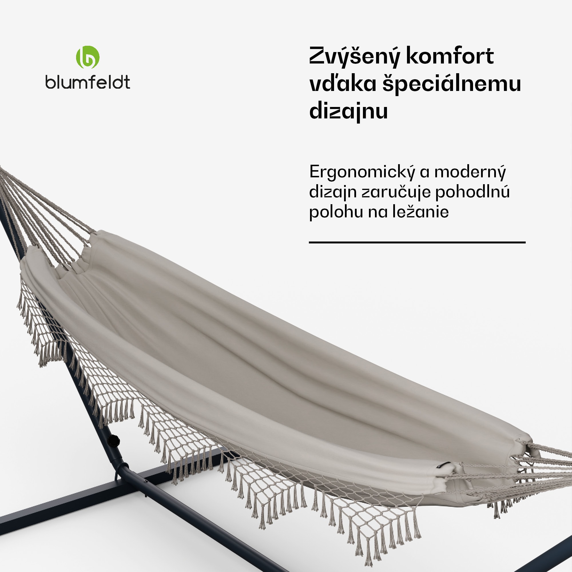 Blumfeldt SwayStation Boho hojdacia sieť, 320 x 116 cm, odolná proti poveternostným vplyvom, odolná proti hrdzi – Obrázok 3