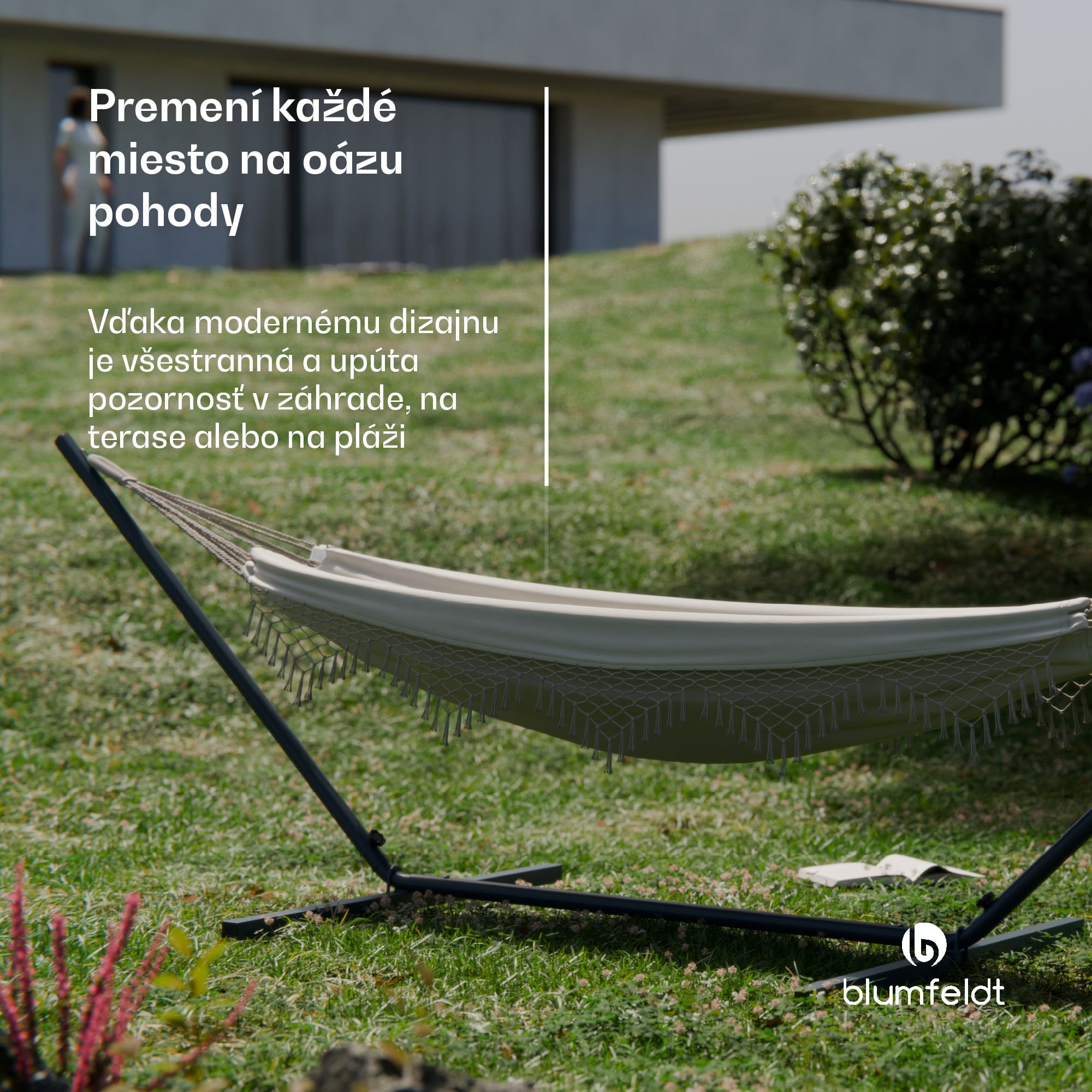Blumfeldt SwayStation Boho hojdacia sieť, 320 x 116 cm, odolná proti poveternostným vplyvom, odolná proti hrdzi – Obrázok 4