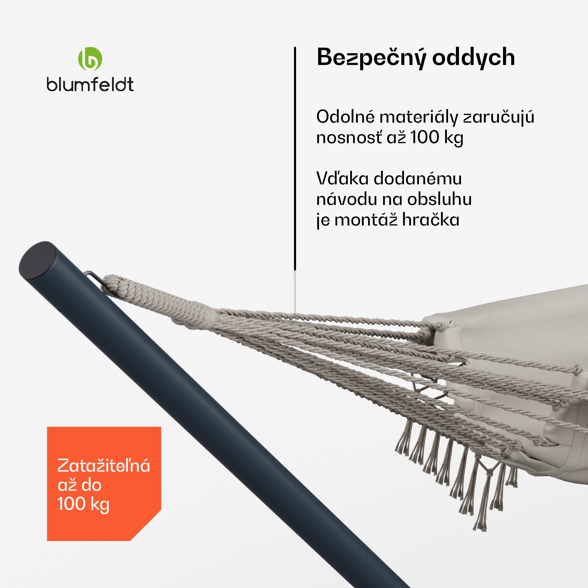 Blumfeldt SwayStation Boho hojdacia sieť, 320 x 116 cm, odolná proti poveternostným vplyvom, odolná proti hrdzi – Obrázok 5