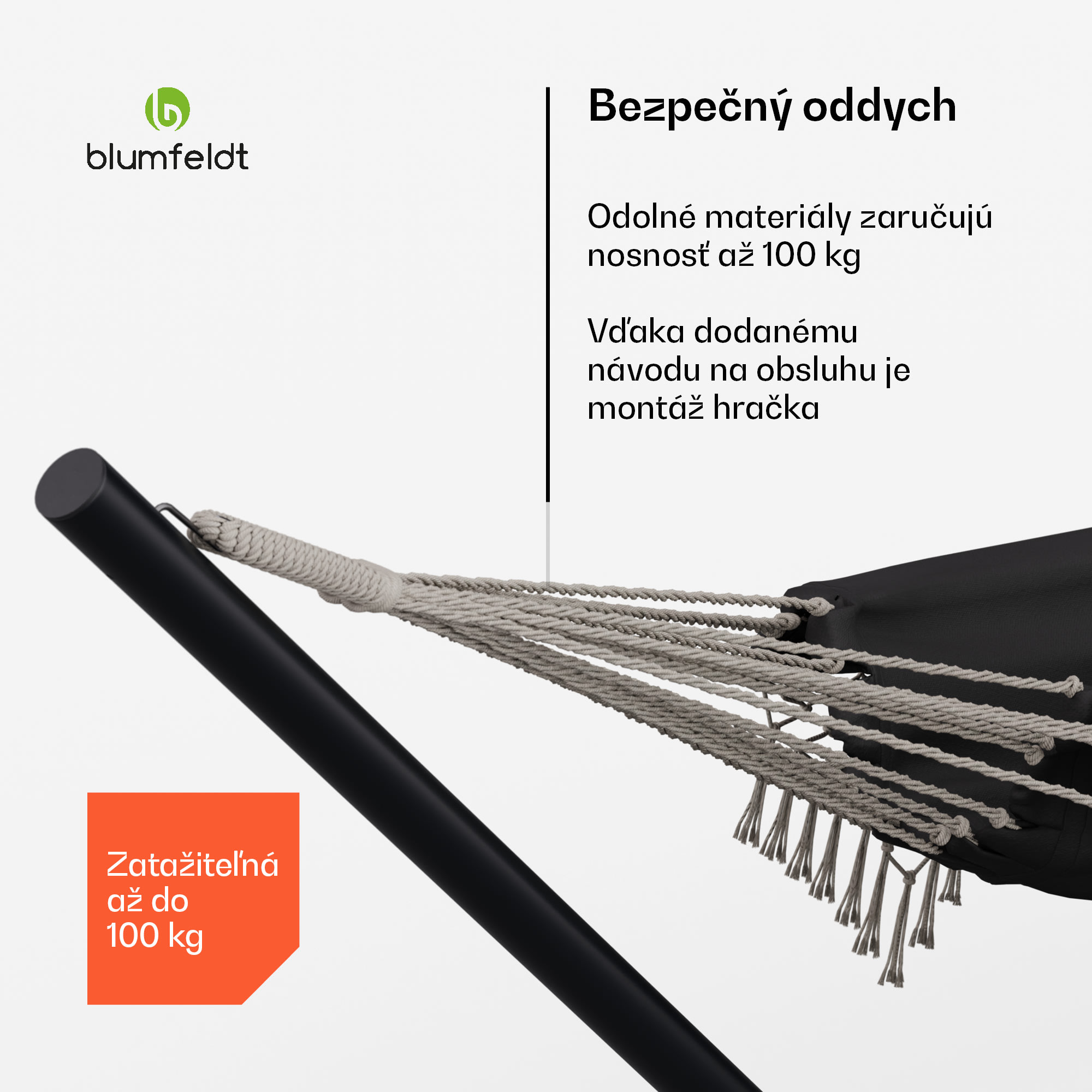 Blumfeldt SwayStation Boho hojdacia sieť, 320 x 116 cm, odolná proti poveternostným vplyvom, odolná proti hrdzi – Obrázok 5