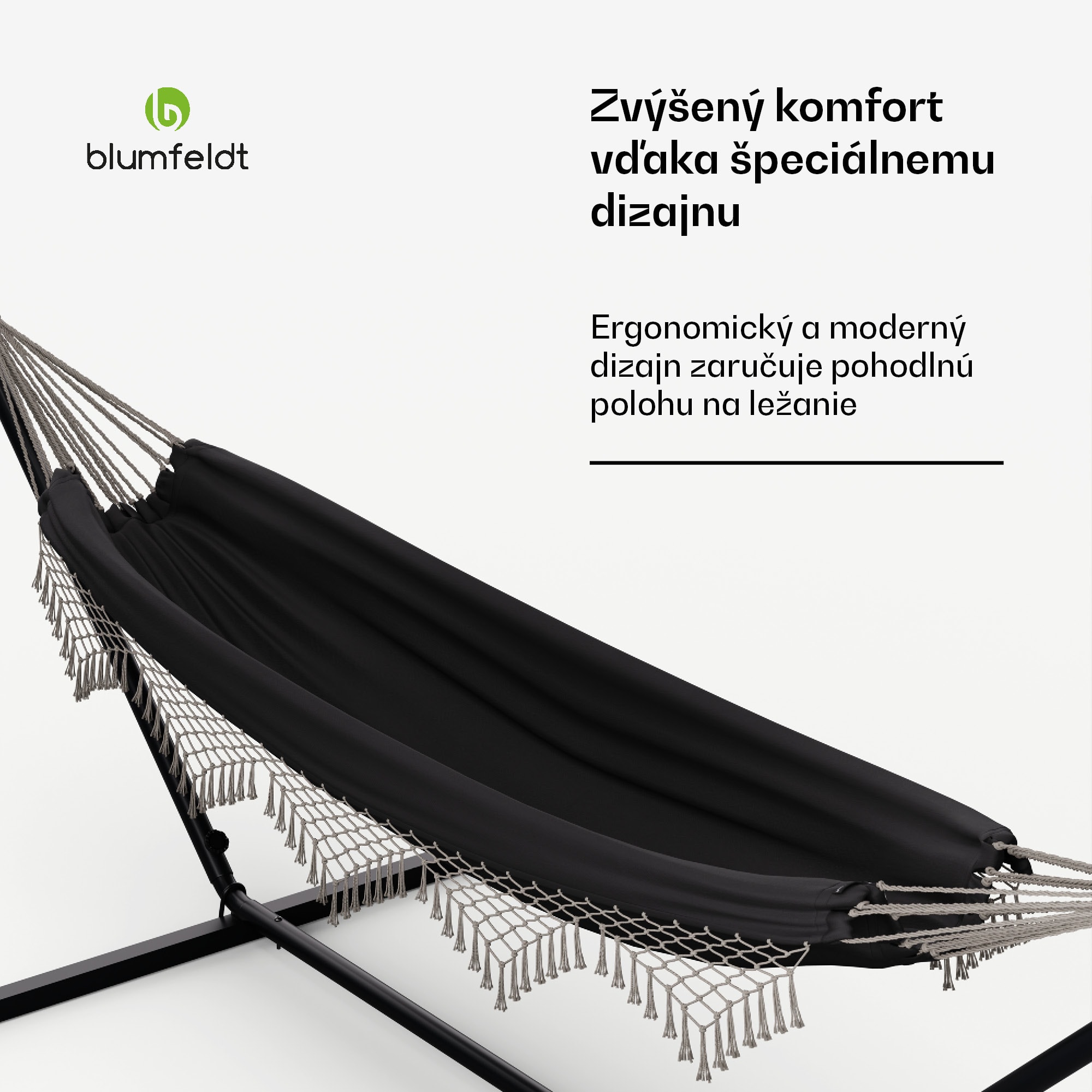 Blumfeldt SwayStation Boho hojdacia sieť, 400 x 116 cm, odolná proti poveternostným vplyvom, odolná proti hrdzi – Obrázok 3