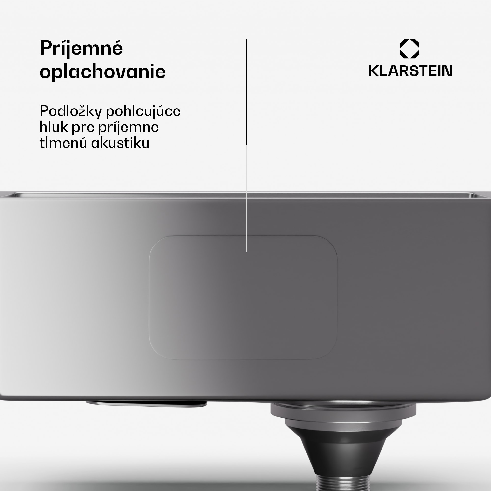 Klarstein TitanSteel Kuchynský drez 45 x 23 cm (DxŠ) s povrchom odolný voči hrdzi, poškriabaniu a teplu – Obrázok 4