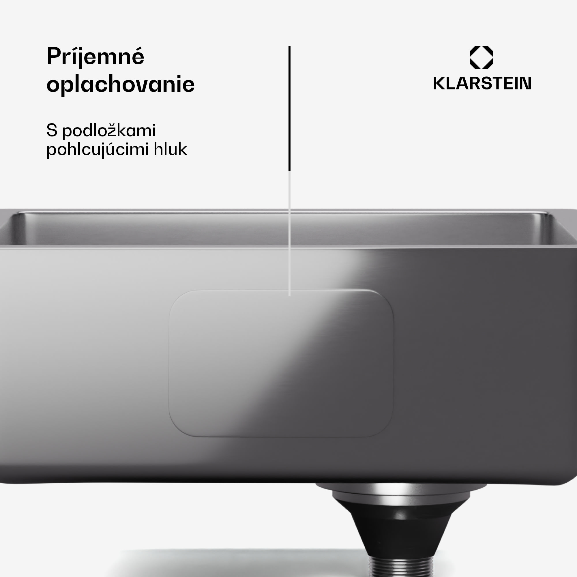 Klarstein TitanSteel Kuchynský drez 45 x 39 cm (DxŠ) s povrchom odolný voči hrdzi, poškriabaniu a teplu – Obrázok 4