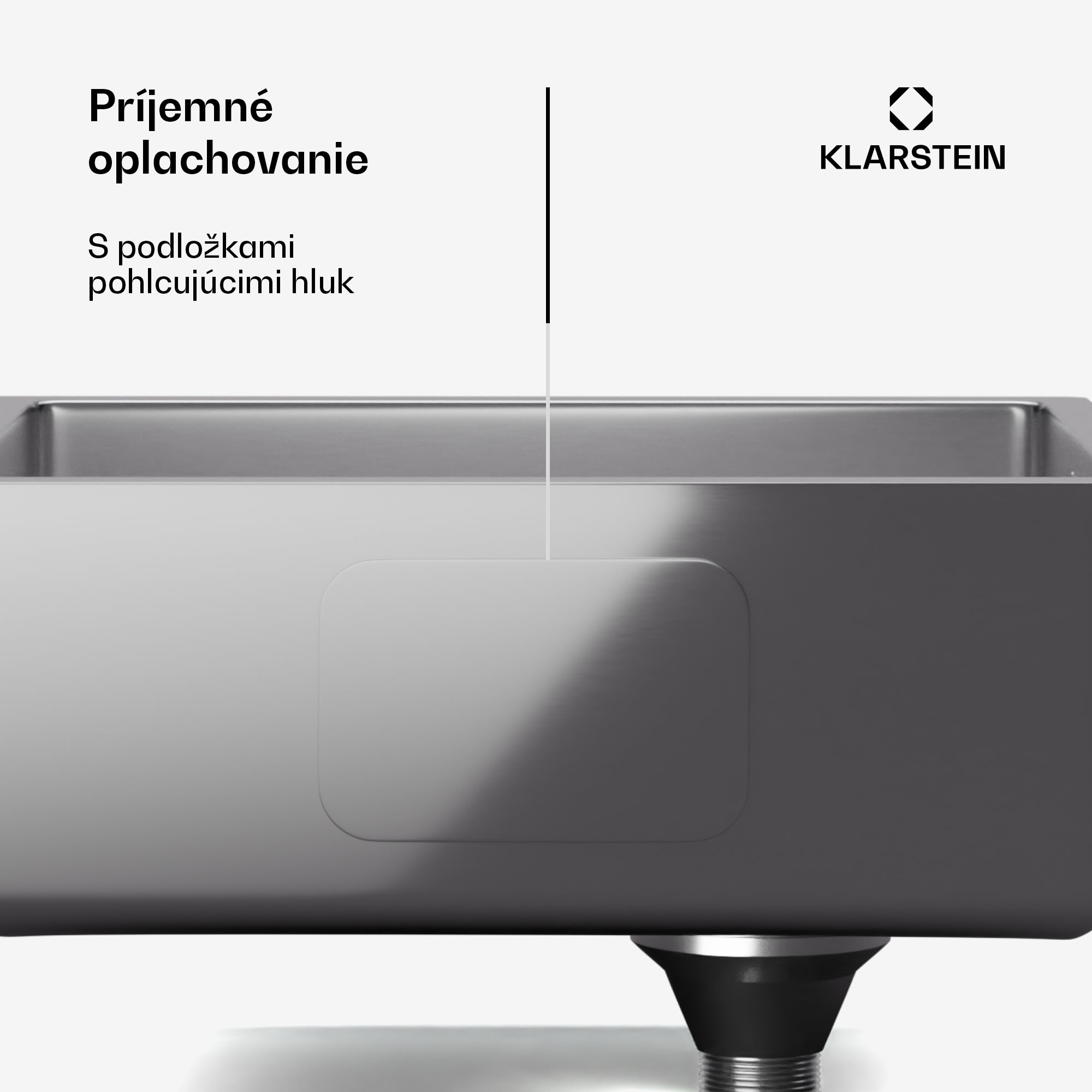 Klarstein TitanSteel Kuchynský drez 45 x 45 cm (DxŠ) s povrchom odolný voči hrdzi, poškriabaniu a teplu – Obrázok 4