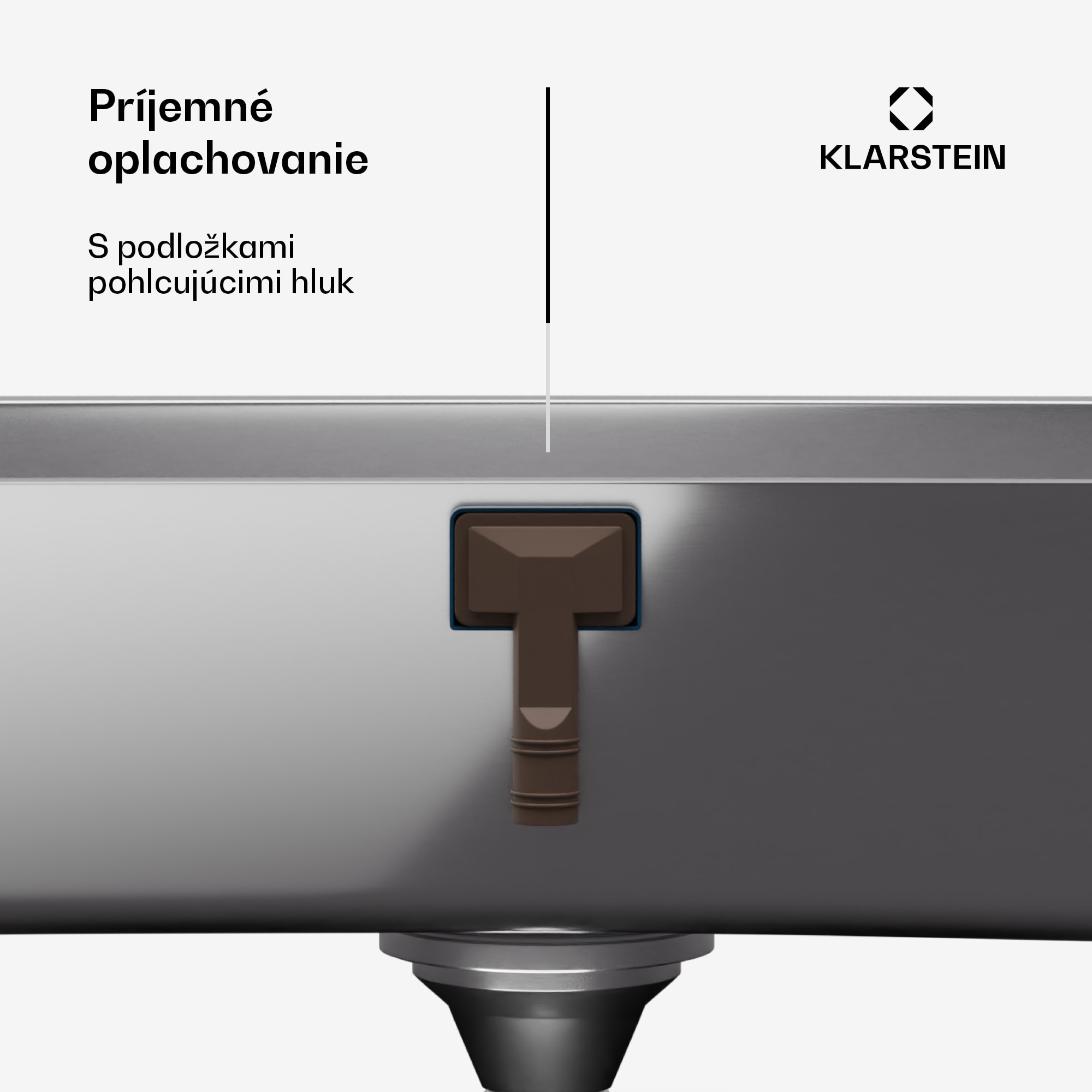 Klarstein TitanSteel Kuchynský drez 45 x 55 cm (DxŠ) s povrchom odolný voči hrdzi, poškriabaniu a teplu – Obrázok 4