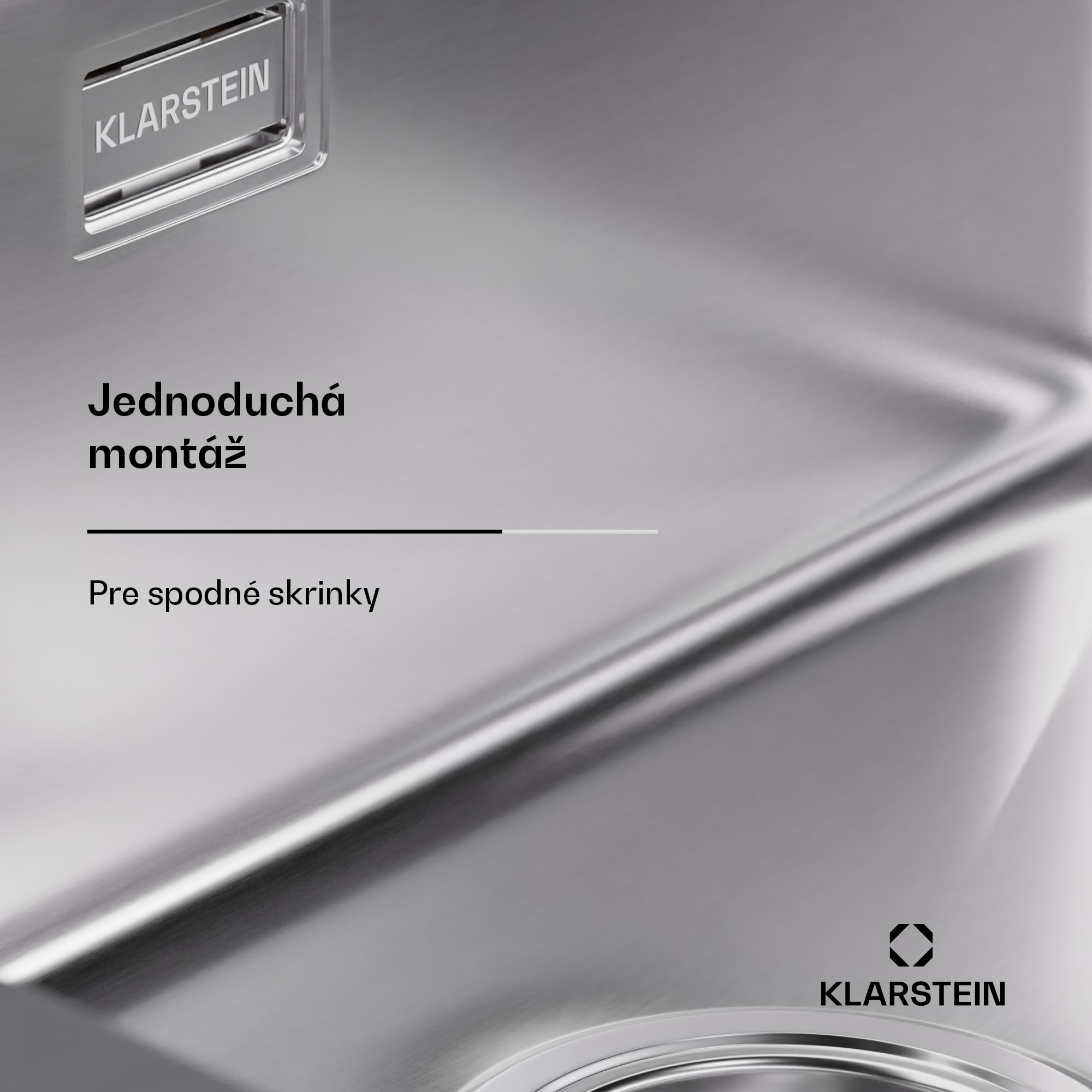 Klarstein TitanSteel Kuchynský drez 45 x 55 cm (DxŠ) s povrchom odolný voči hrdzi, poškriabaniu a teplu – Obrázok 5