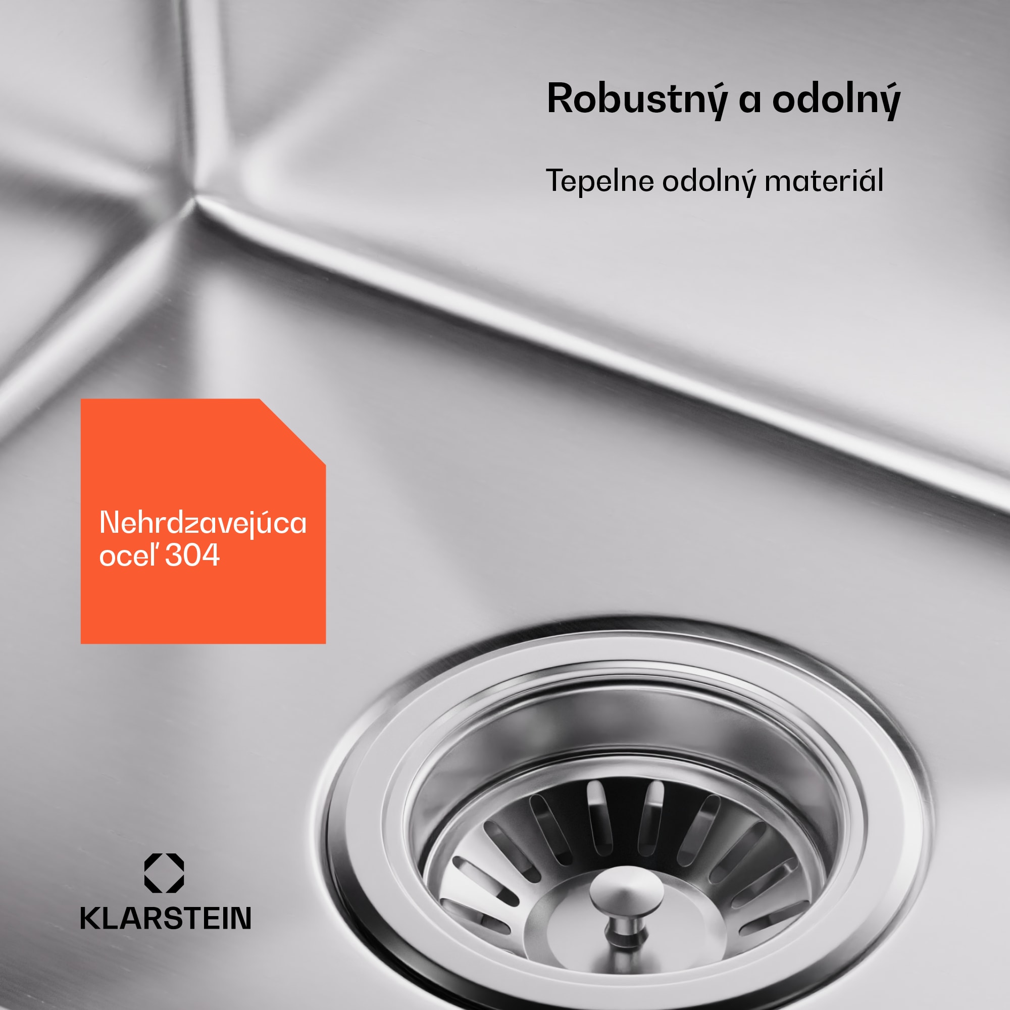 Klarstein TitanSteel kuchynský drez s odkvapkávačom, 79 x 44 cm, nehrdzavejúca oceľ, odolný voči poškriabaniu, odolný voči teplu – Obrázok 3