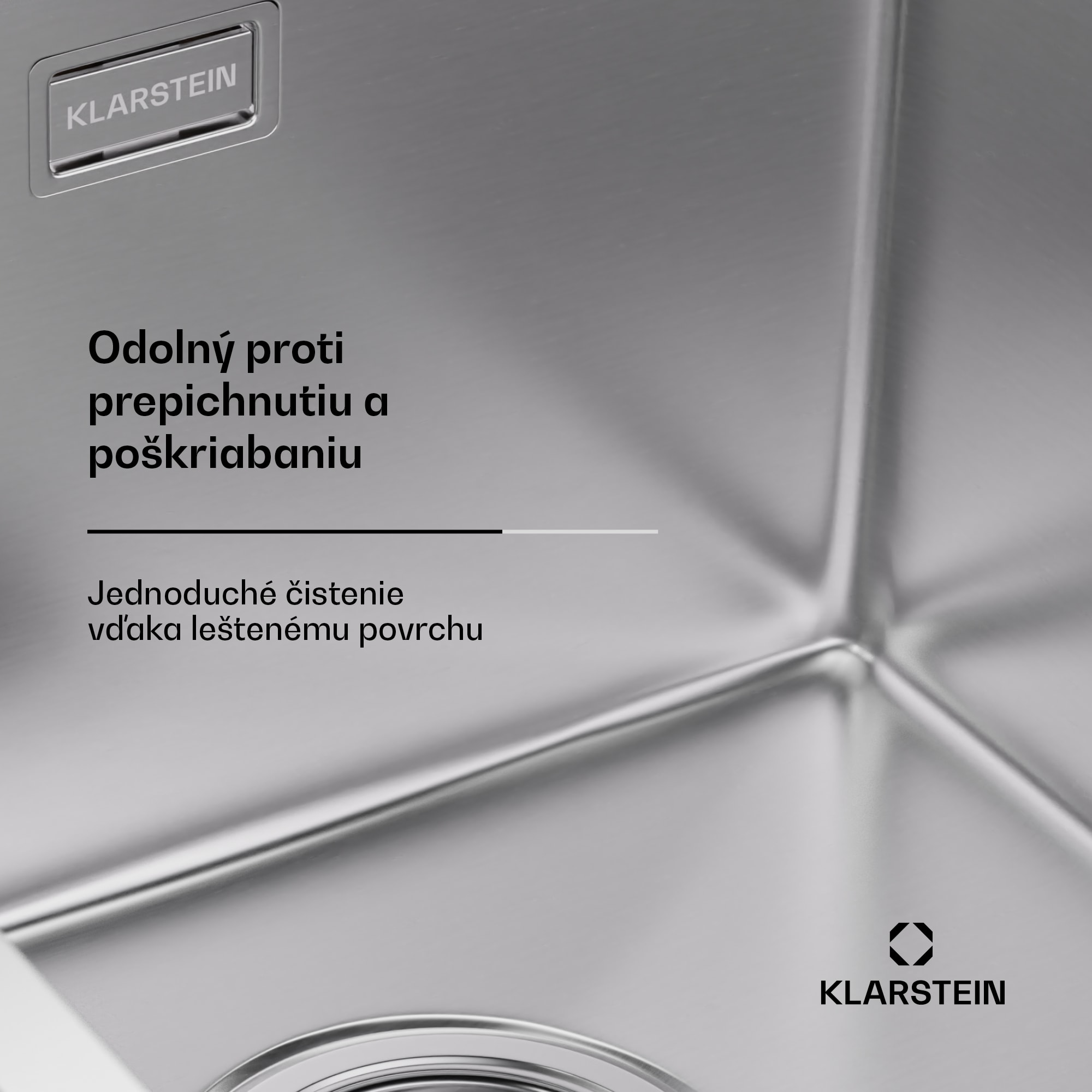 Klarstein TitanSteel kuchynský drez s odkvapkávačom, 79 x 44 cm, nehrdzavejúca oceľ, odolný voči poškriabaniu, odolný voči teplu – Obrázok 5