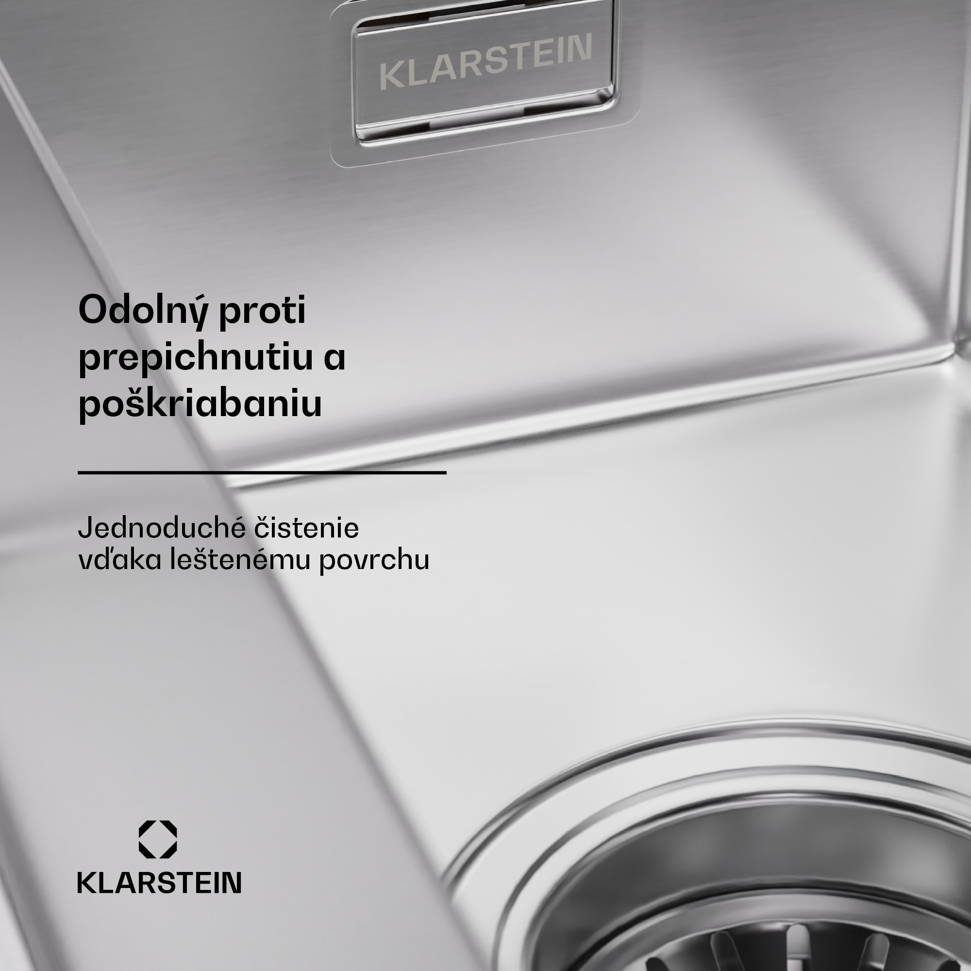 Klarstein TitanSteel kuchynský drez, 61 x 50 cm, 2 umývadlá, nehrdzavejúca oceľ, žiaruvzdorný – Obrázok 5