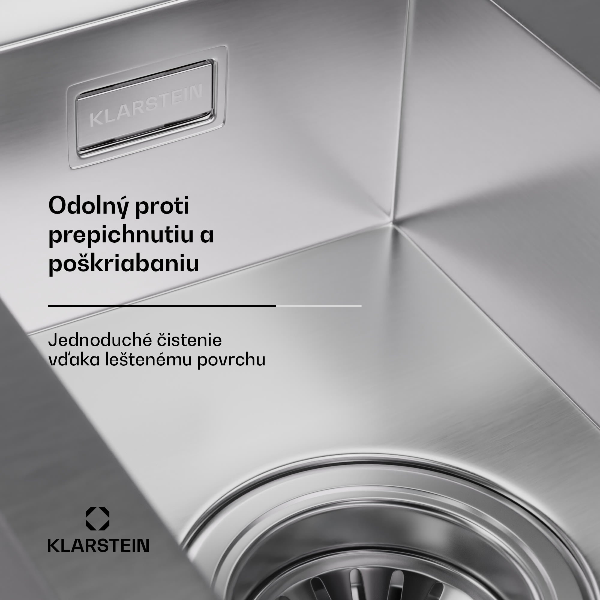 Klarstein TitanSteel kuchynský drez s odkvapkávačom, 100 x 45 cm, 2 umývadlá, nehrdzavejúca oceľ, odolný voči teplu – Obrázok 5