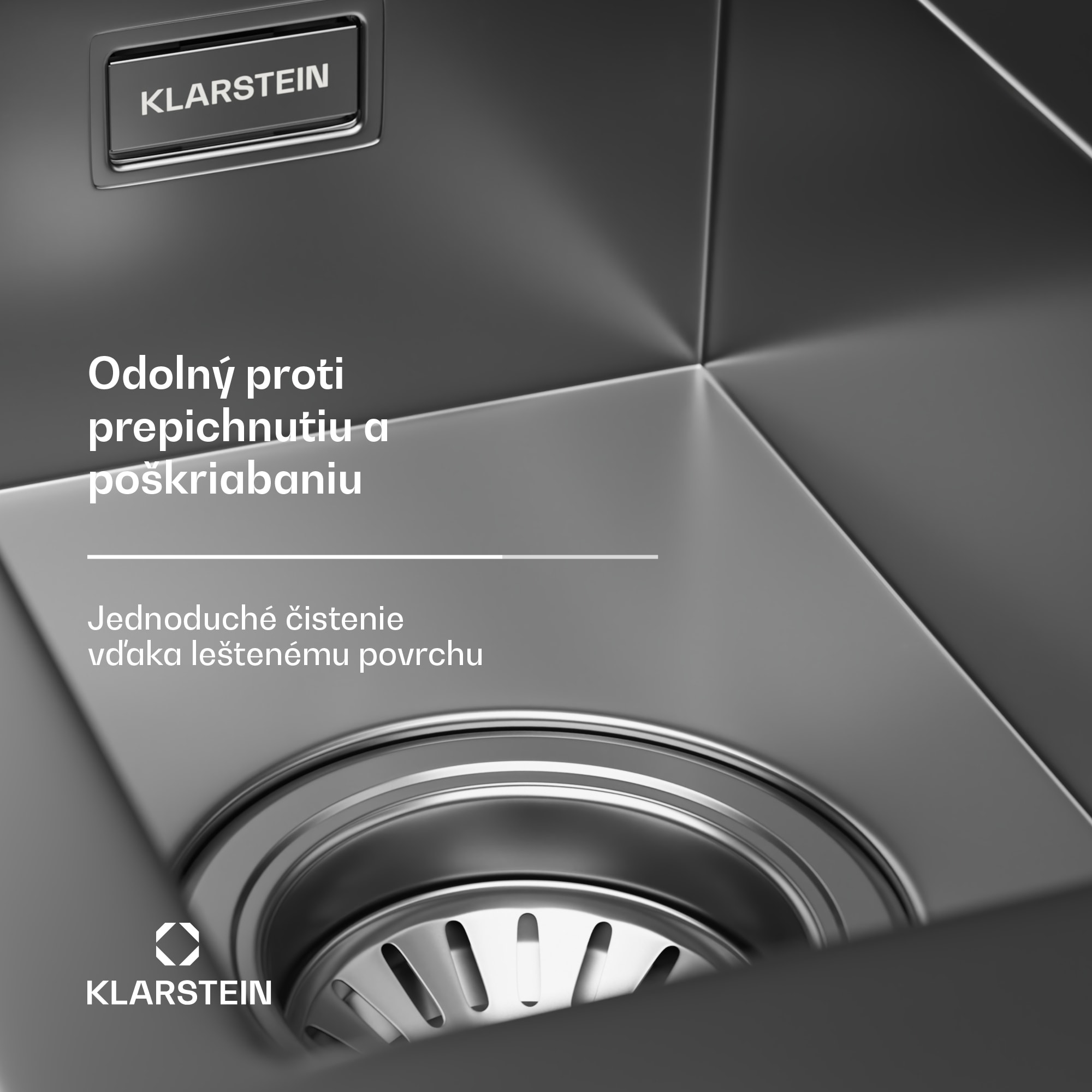 Klarstein TitanSteel kuchynský drez s odkvapkávačom, 100 x 45 cm, 2 umývadlá, nehrdzavejúca oceľ, odolný voči teplu – Obrázok 5