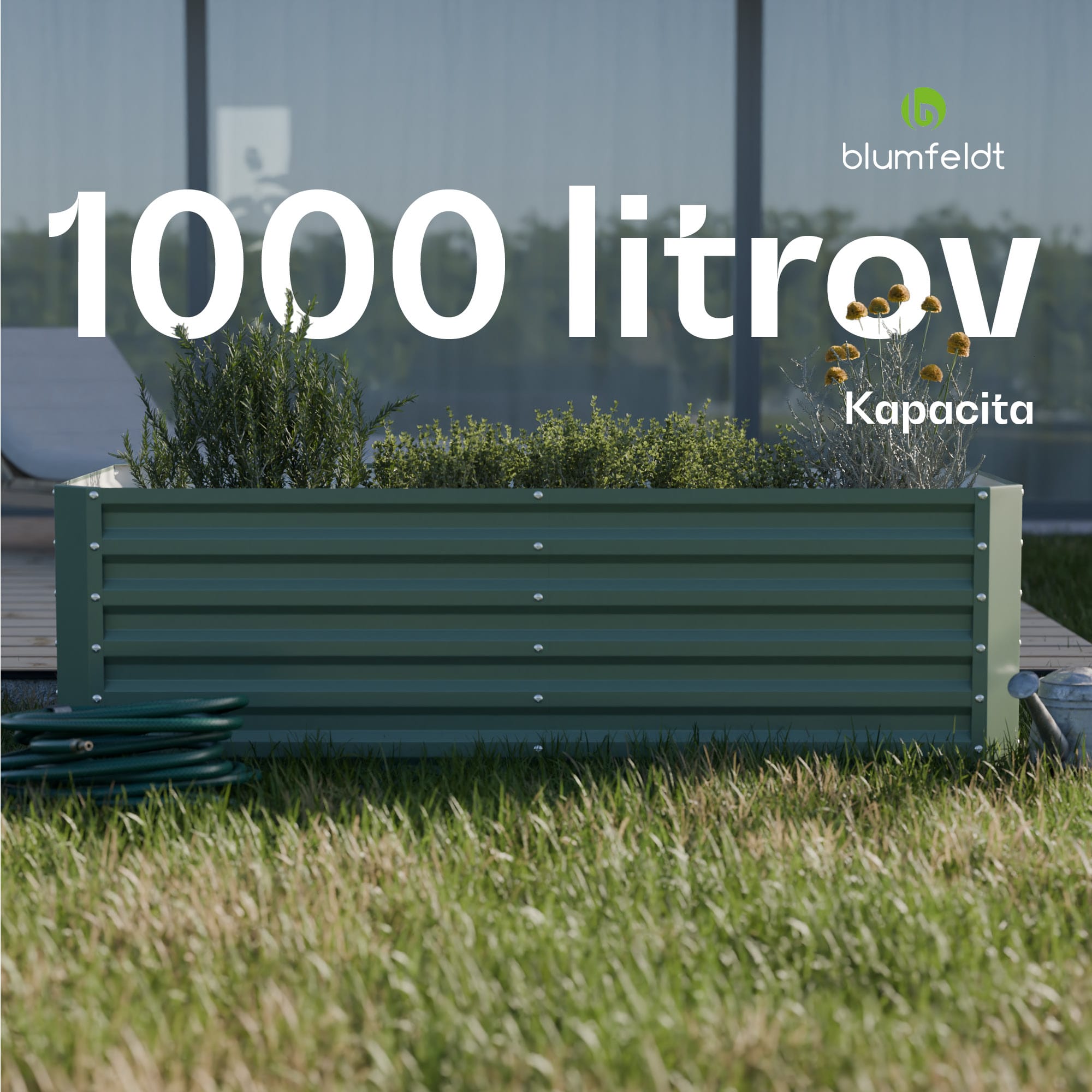 Blumfeldt High Grow Straight, vyvýšený záhon, 180 x 60 x 90 cm, z vlnitého oceľového plechu, jednoduchá montáž, odolný voči hrdzi a mrazu – Obrázok 4