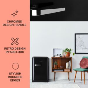 Klarstein Audrey, retro chladnička, 70 l, 3 police, 2 priehradky vo dverách, vnútorné osvetlenie