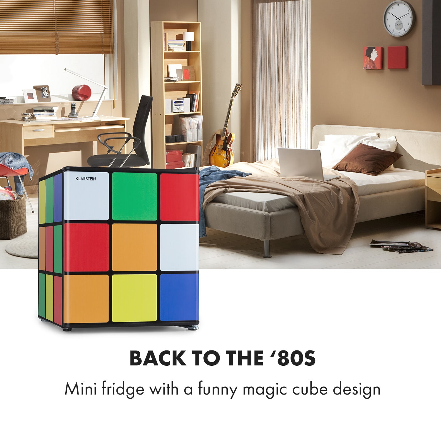 Klarstein Solve, chladnička, mini bar, 48 l, dizajn magickej kocky