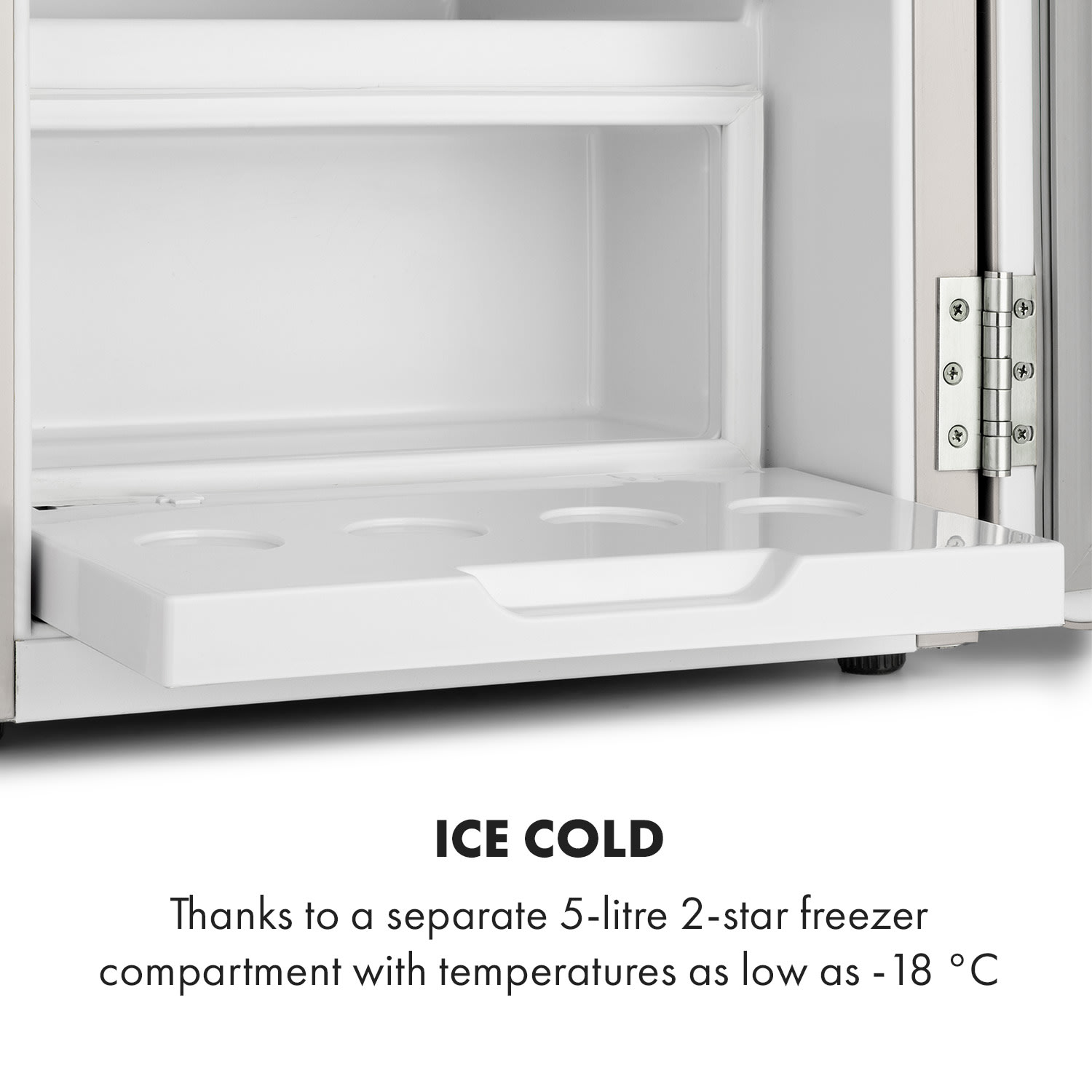 Klarstein Audrey Mini, retro chladnička, energet. trieda E, mraziaci priečinok, LED – Obrázok 3