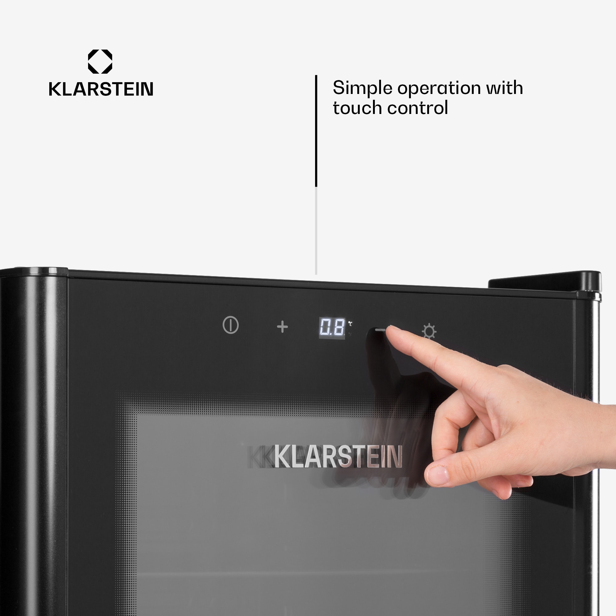 Klarstein Beercave 115, chladnička, 115 l, 4 police, trojito izolované sklenené dvere, dotyková – Obrázok 5