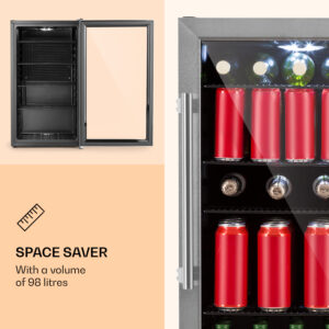 Klarstein Beersafe 3XL, chladnička, 98 l, 4 zásuvné police, 7 úrovní, čierna