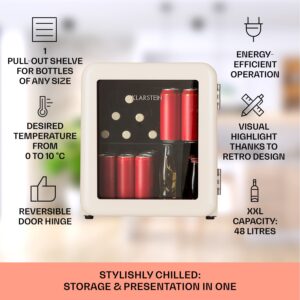 Klarstein PopLife 48, chladnička na nápoje, chladnička, 48 l, 0-10°C, retro dizajn