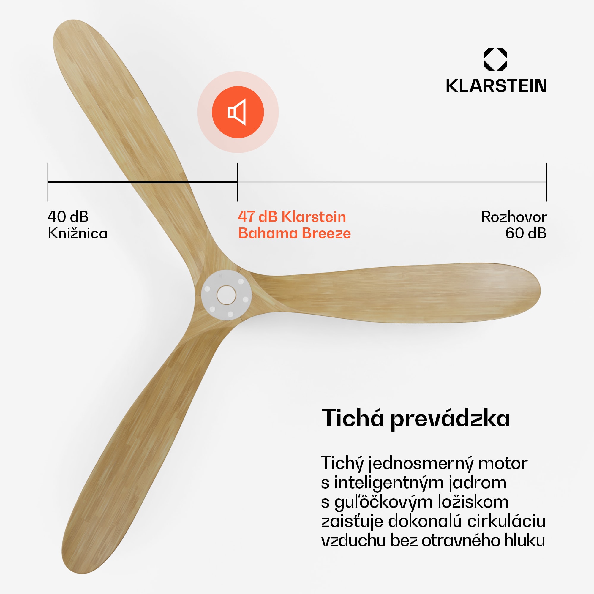 Klarstein Bahama Breeze Smart Stropný ventilátor , lopatky rotora z masívneho dreva, diaľkové ovládanie + ovládanie pomocou aplikácie – Obrázok 5