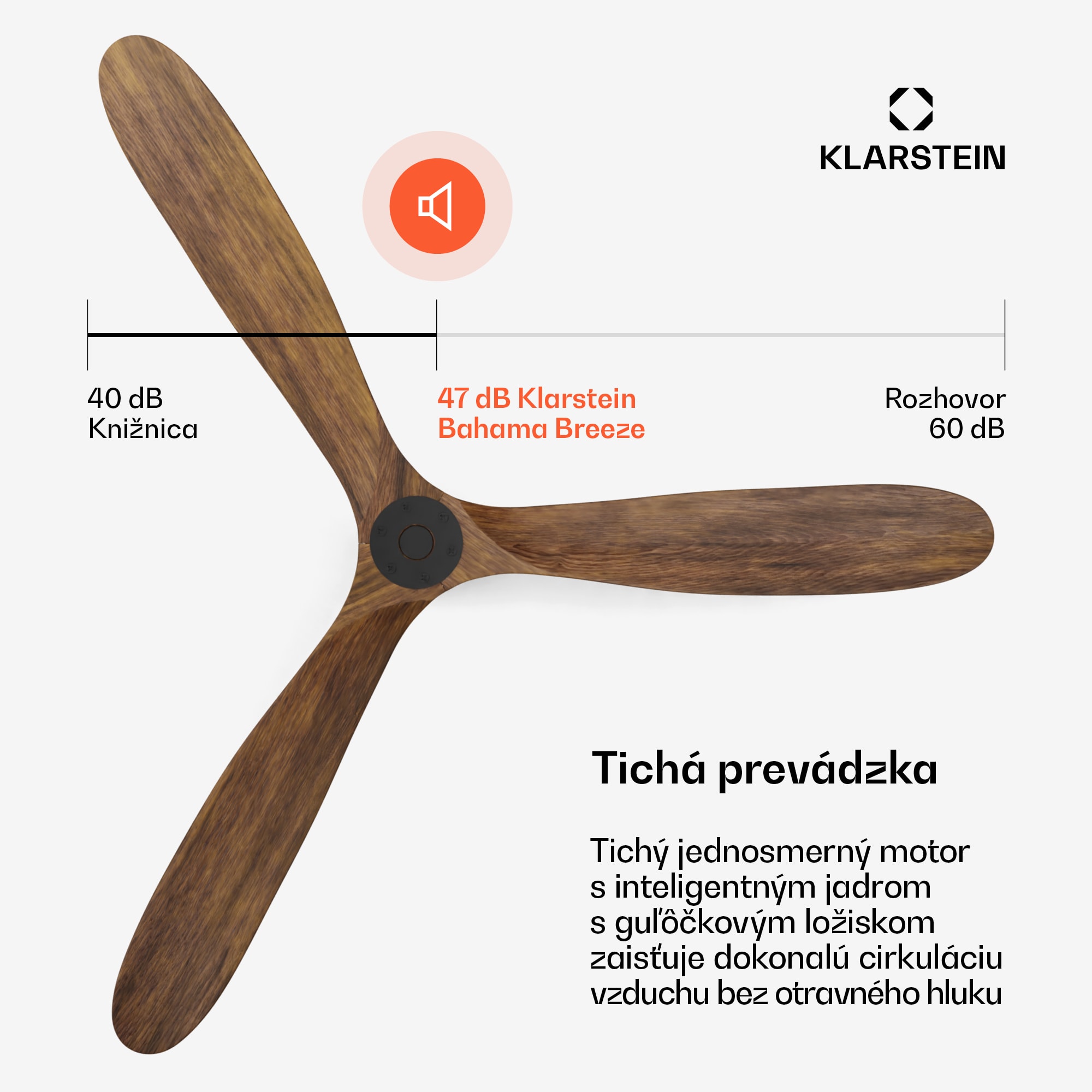 Klarstein Bahama Breeze Smart Stropný ventilátor , lopatky rotora z masívneho dreva, diaľkové ovládanie + ovládanie pomocou aplikácie – Obrázok 5